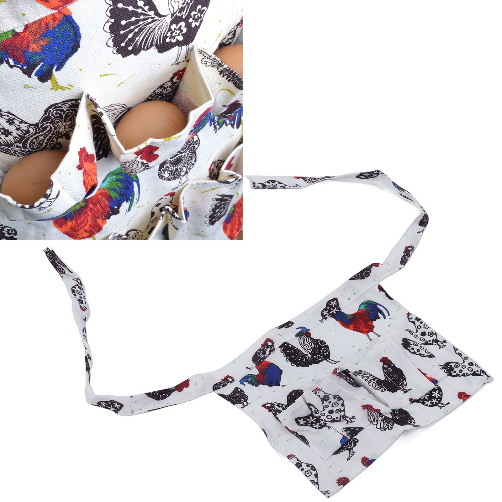 Egg Collection Apron 3 Pockets Hands Free Eggs Gathering Holding Apron for view 11