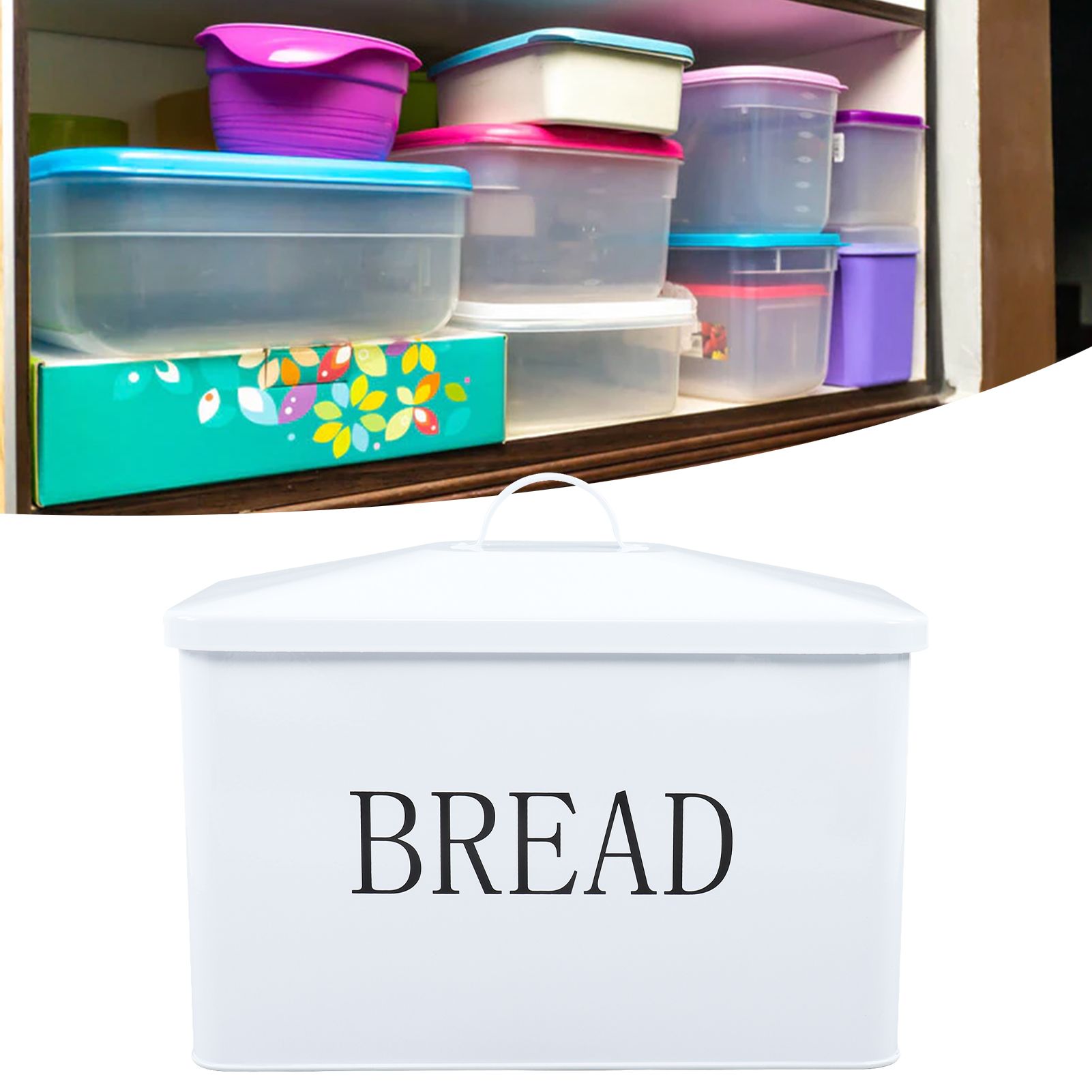 Small Bread Box Large Capacity Safe Odorless Compact Design Portable Handle view 11