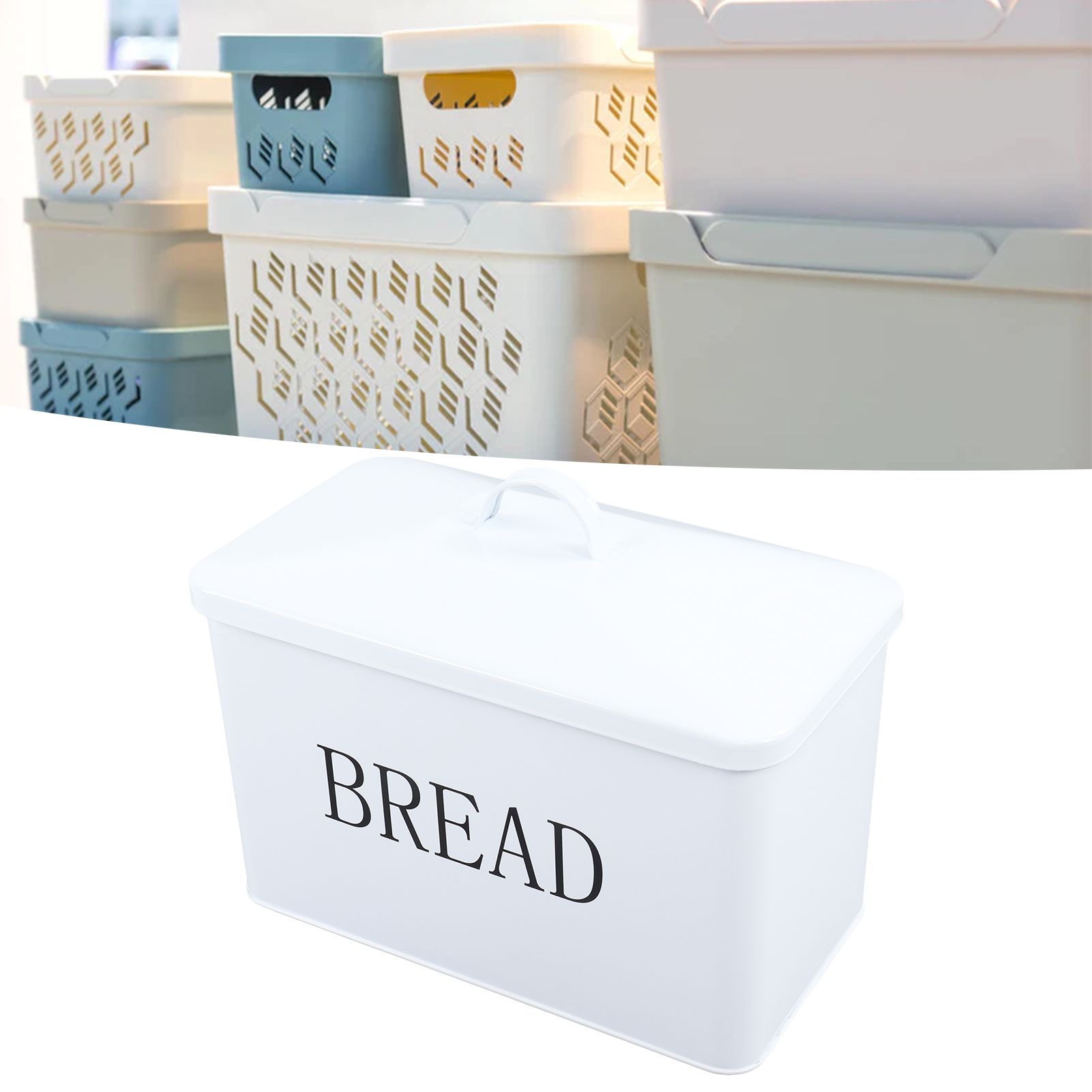 Small Bread Box Large Capacity Safe Odorless Compact Design Portable Handle view 12