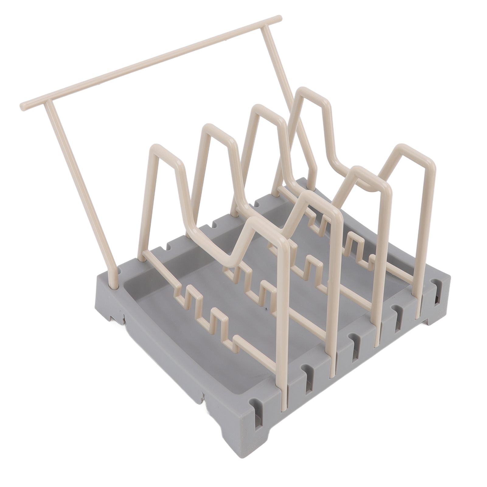 Pot Lid Holder Durable PP Space Saving Stable Nonslip Base Wide Application view 2