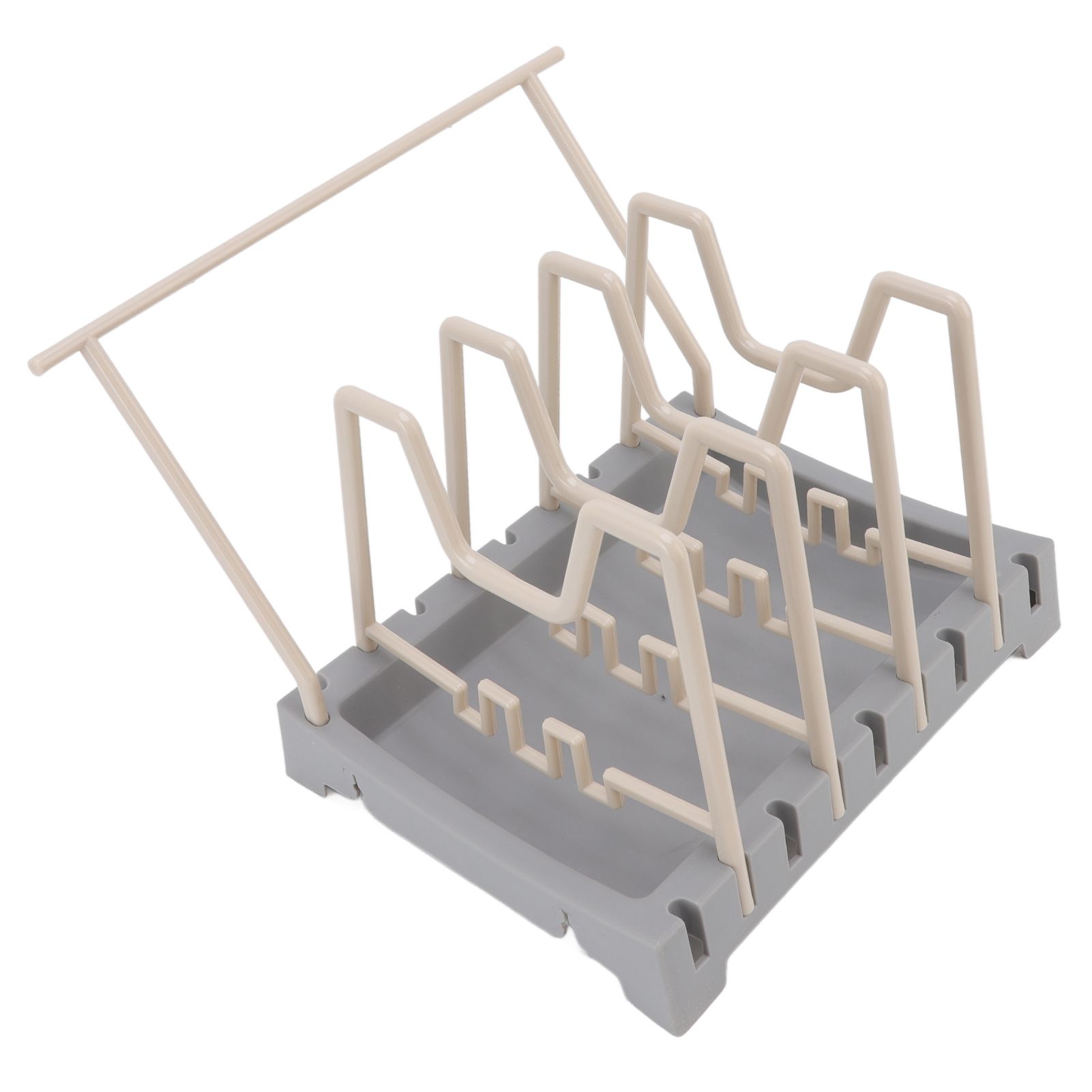Pot Lid Holder Durable PP Space Saving Stable Nonslip Base Wide Application view 4