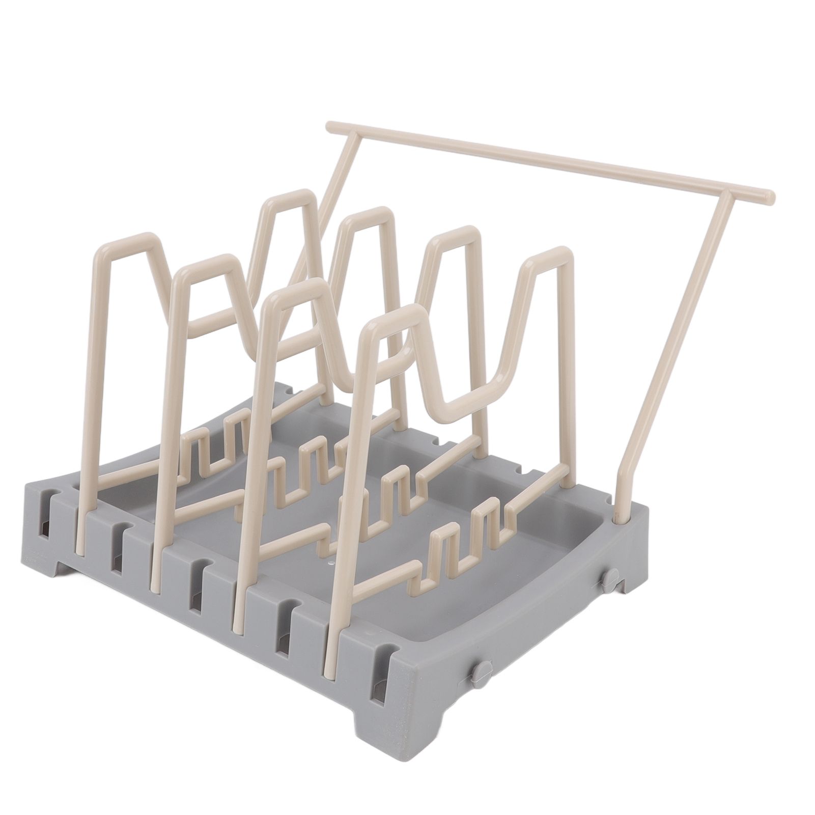 Pot Lid Holder Durable PP Space Saving Stable Nonslip Base Wide Application view 9
