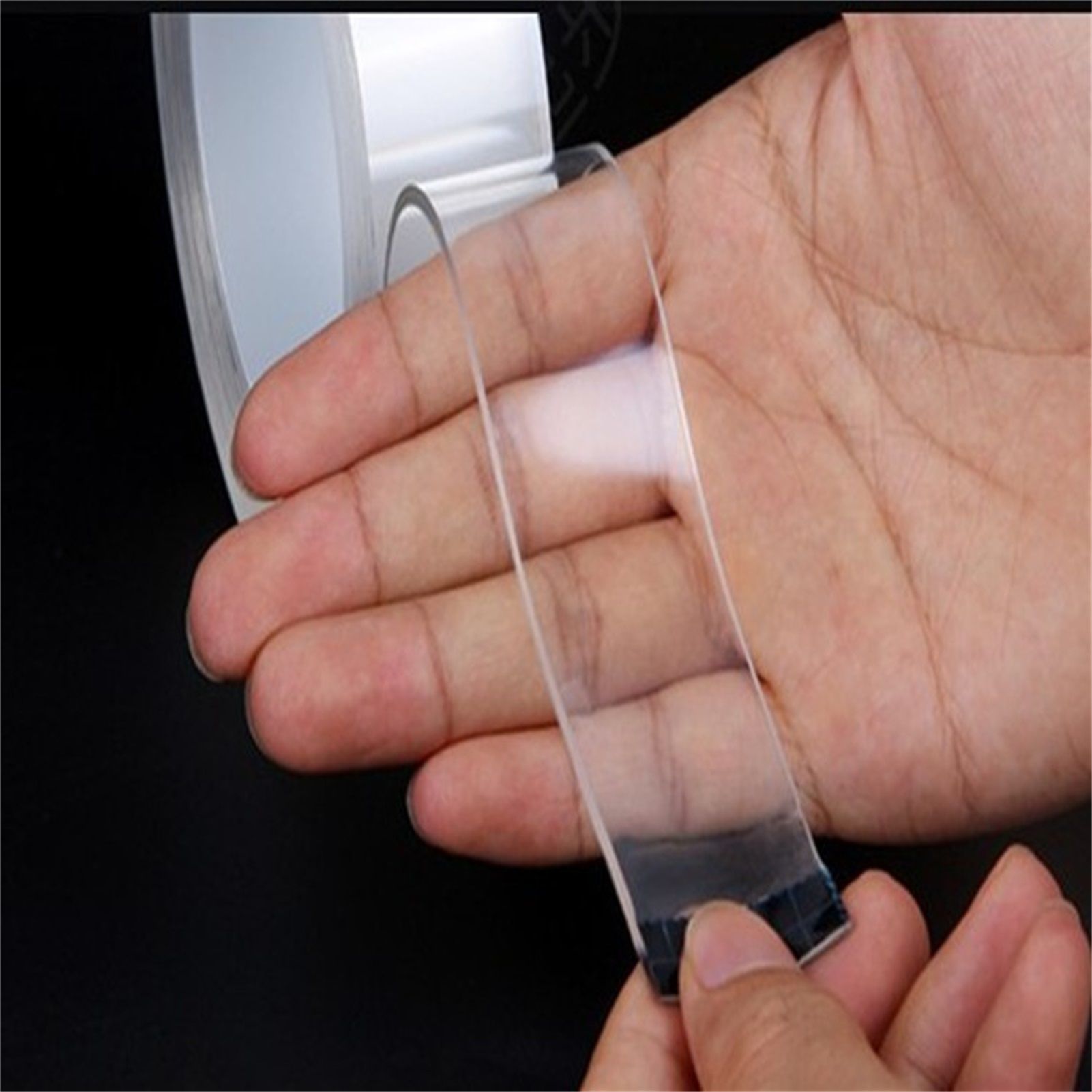 Adhesive Wall Mounting Strip Double Sided Tape Resuable Clear Removable view 10