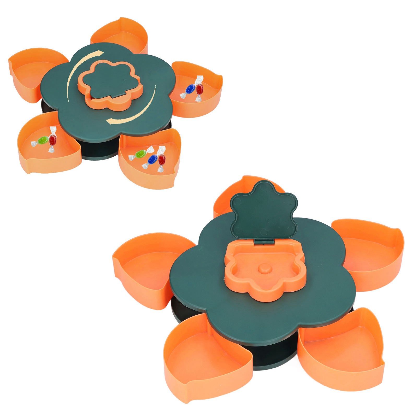 Snack Serving Tray Multifunction Large Capacity Flower Shape Nut Candy Serving view 11