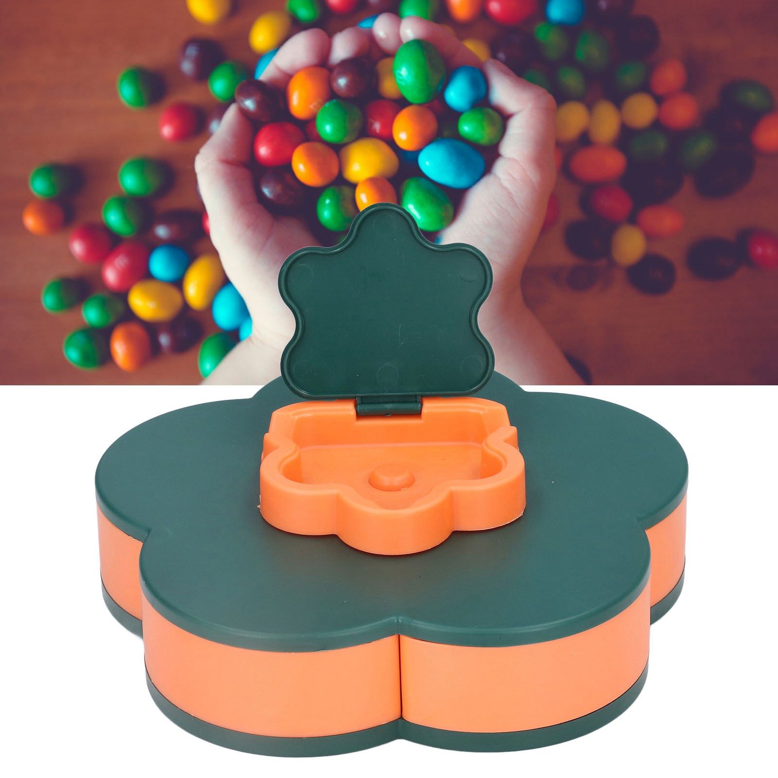Snack Serving Tray Multifunction Large Capacity Flower Shape Nut Candy Serving view 12