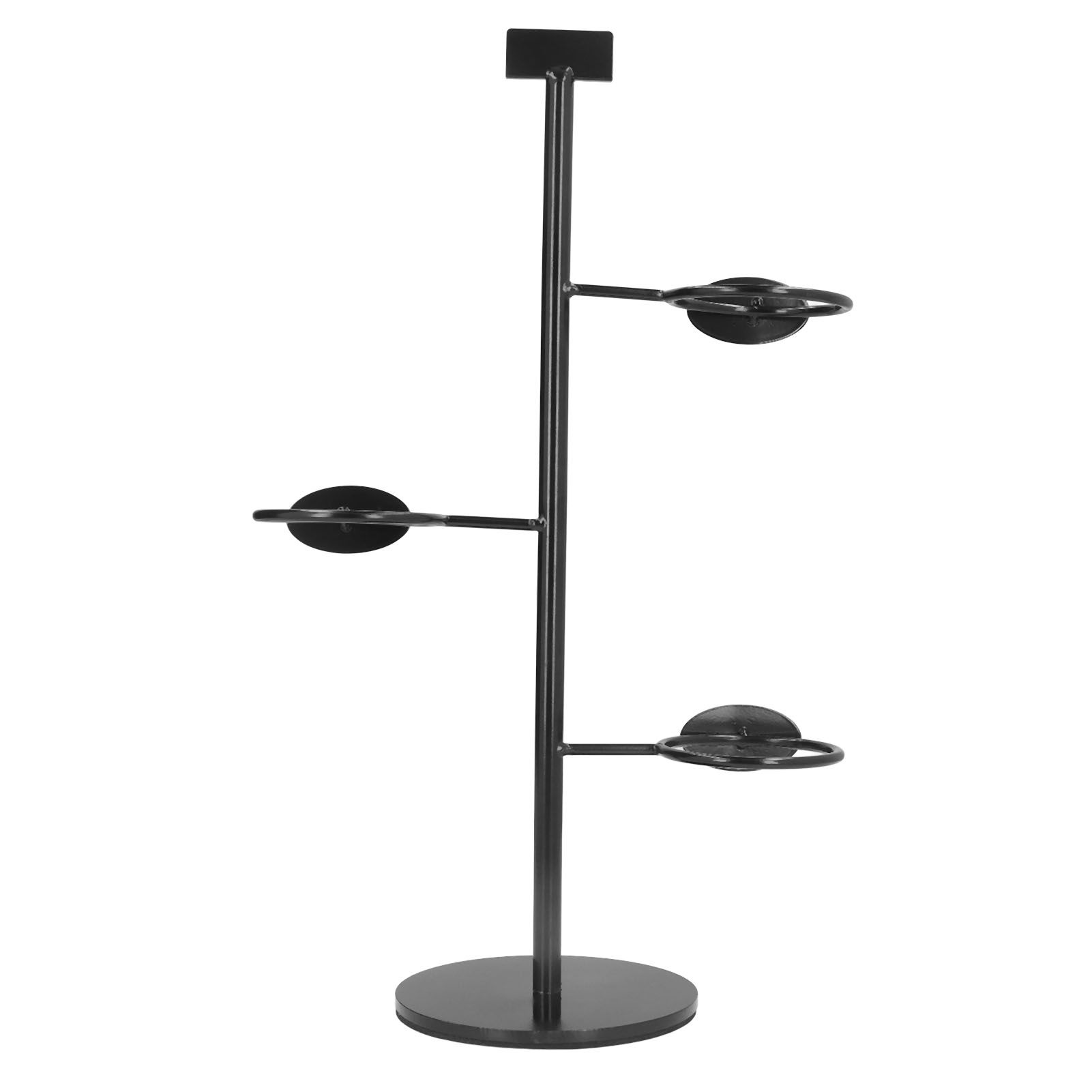 Cup Holder 3 Holes Black Appearance Iron Material Simple Stylish Cup Display view 8