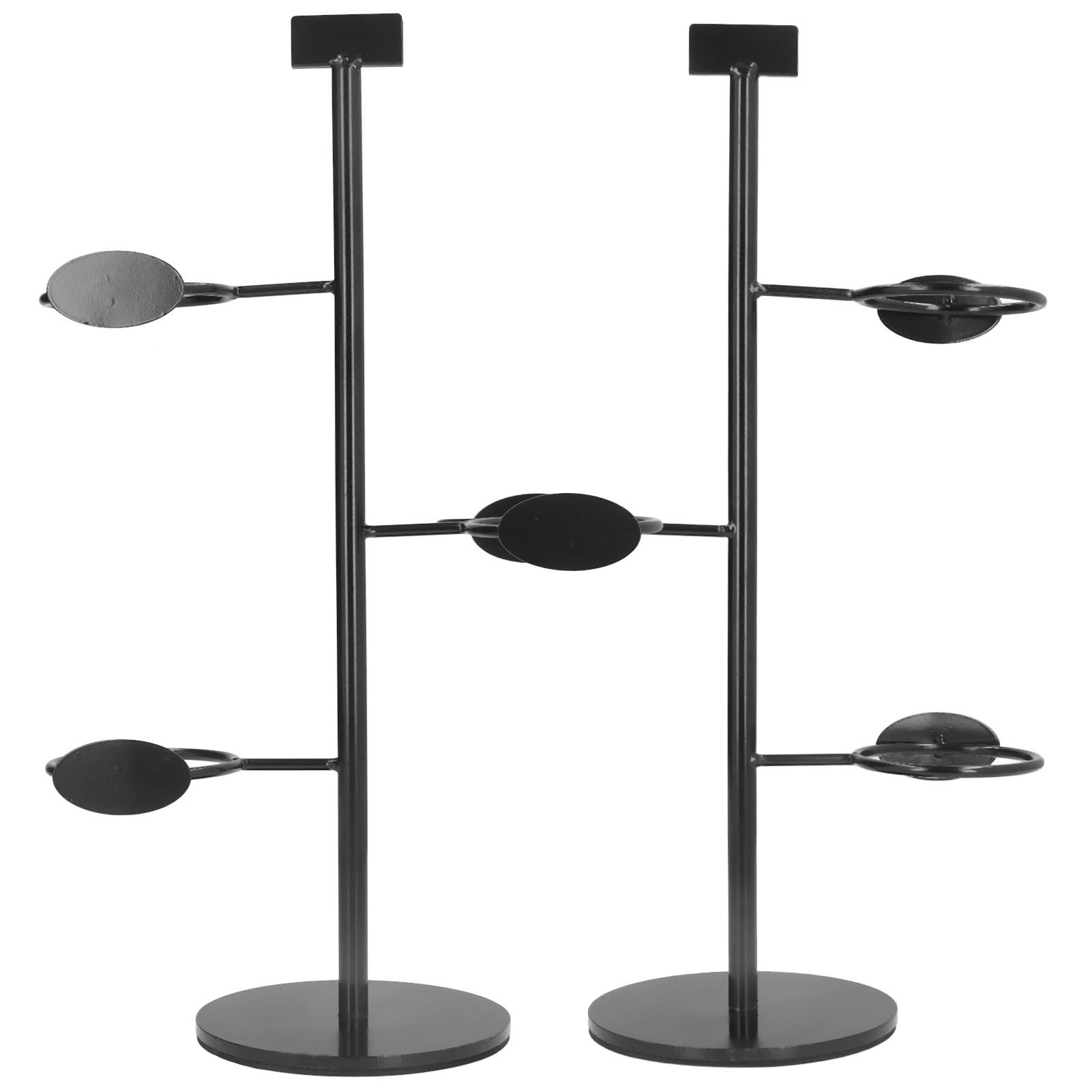 Cup Holder 3 Holes Black Appearance Iron Material Simple Stylish Cup Display view 9