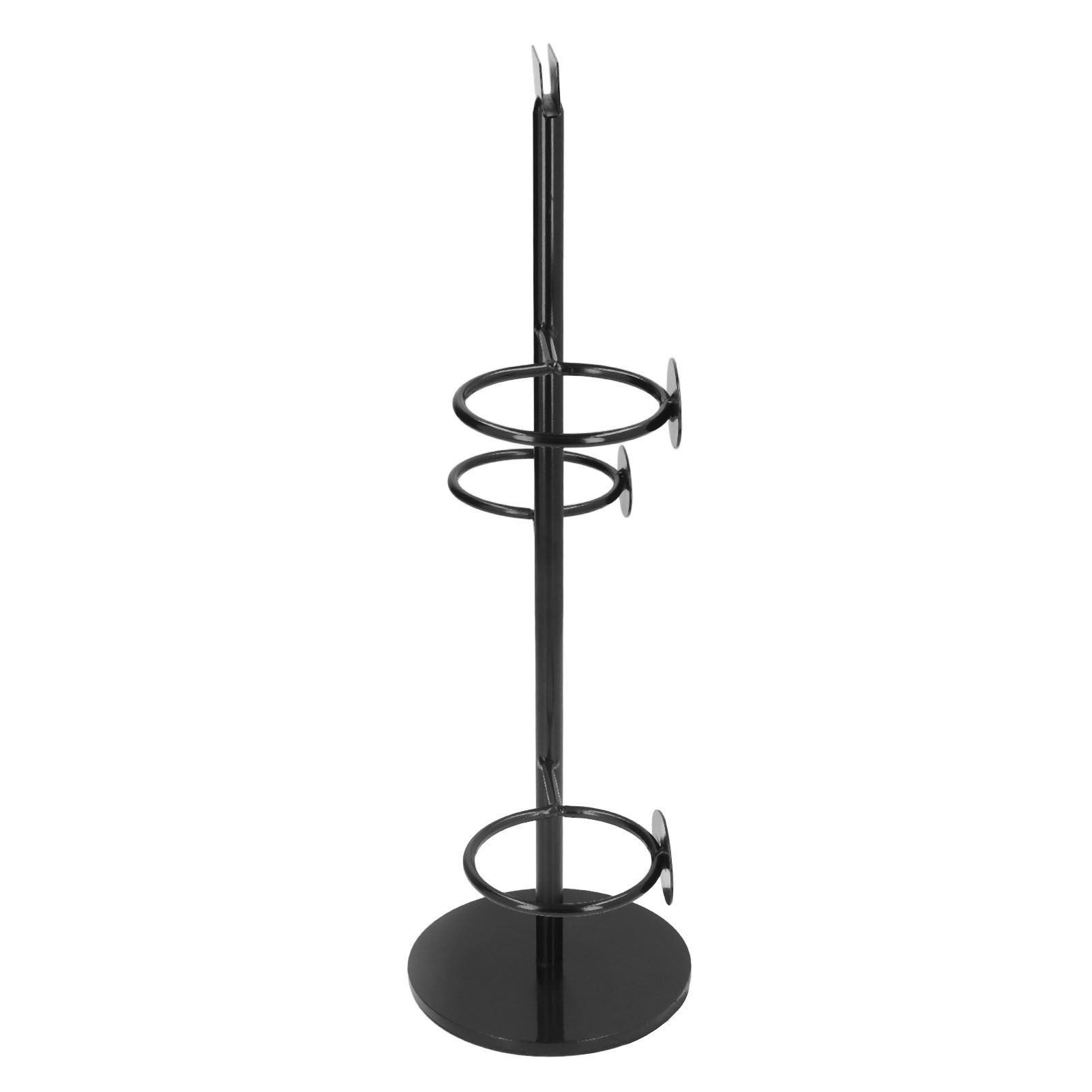 Cup Holder 3 Holes Black Appearance Iron Material Simple Stylish Cup Display view 13