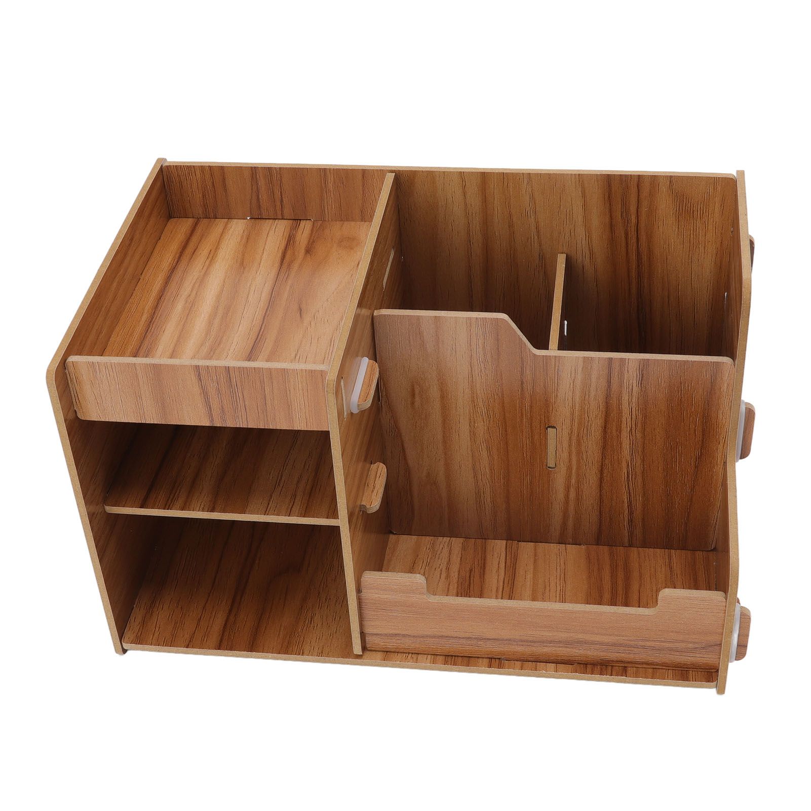 Wooden Desk Organize Shelf Multi Layer Space Saving Tabletop Storage Box for view 3