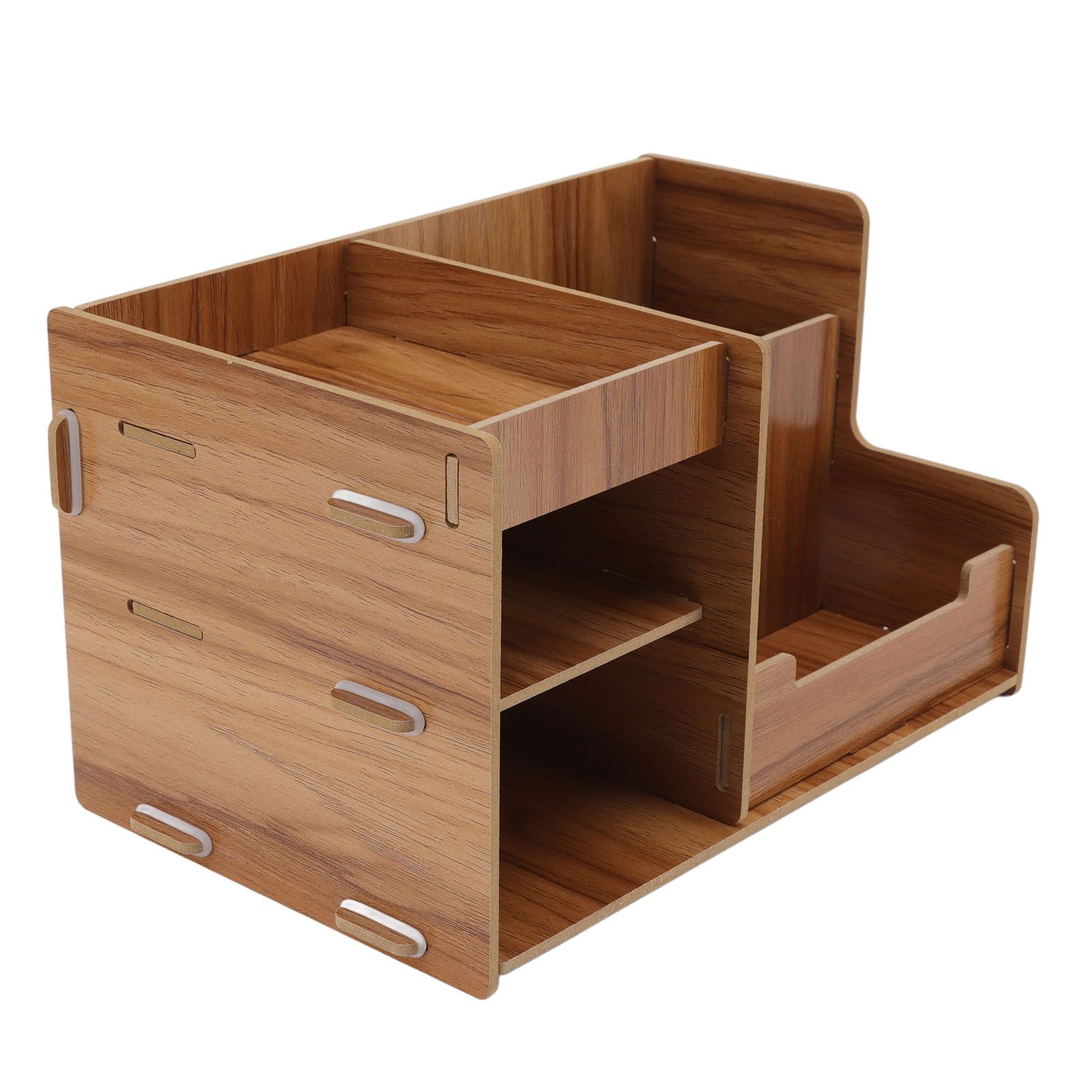 Wooden Desk Organize Shelf Multi Layer Space Saving Tabletop Storage Box for view 6