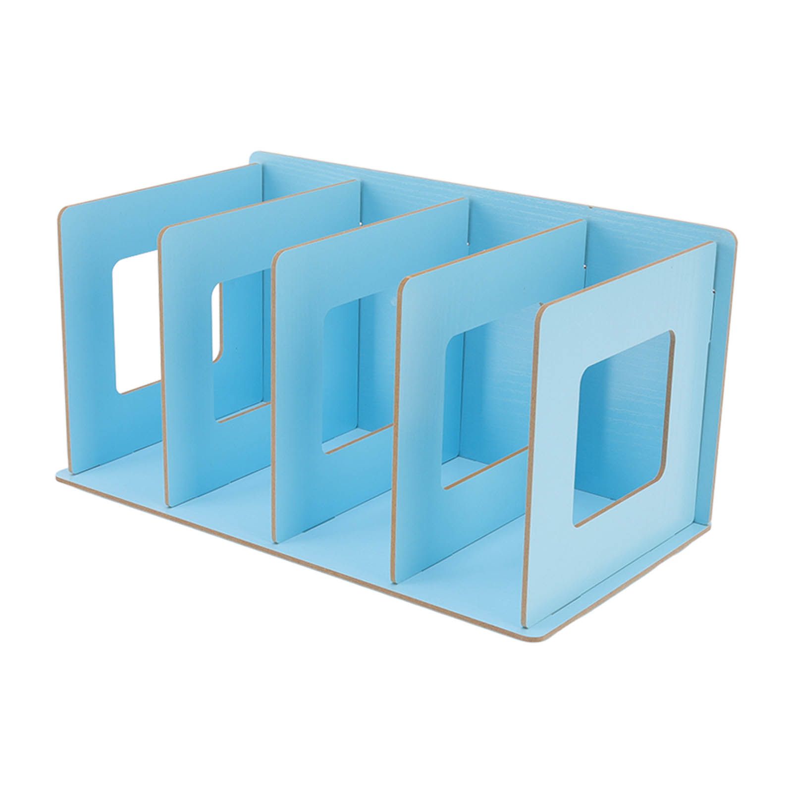 Desk Book Rack Space Saving Wooden Card Magazine Holder DIY Desktop Bookshelf view 3