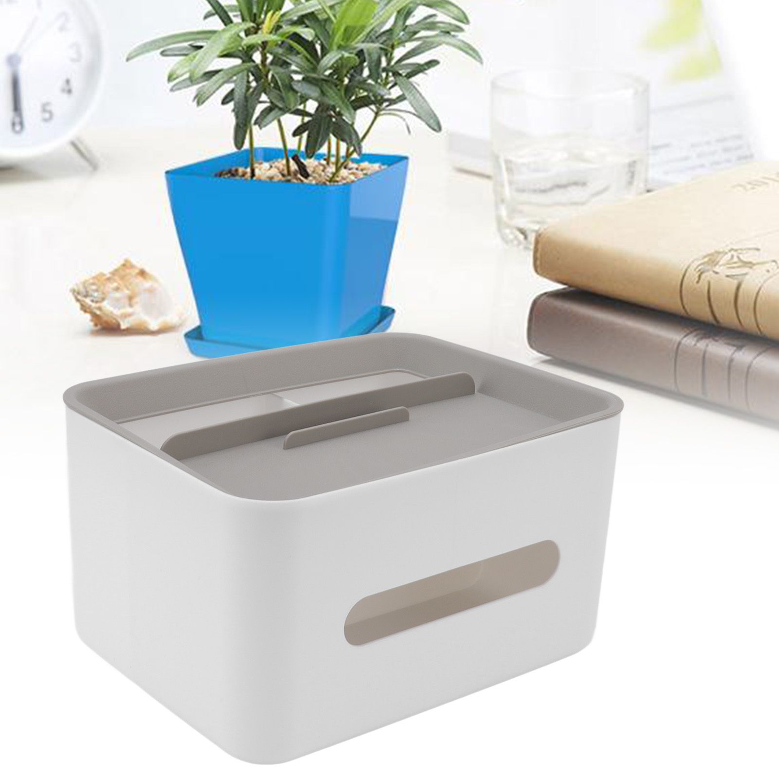 Tissue Box Cover Rectangular Plastic Remote Control Stationery Storage Napkin view 11