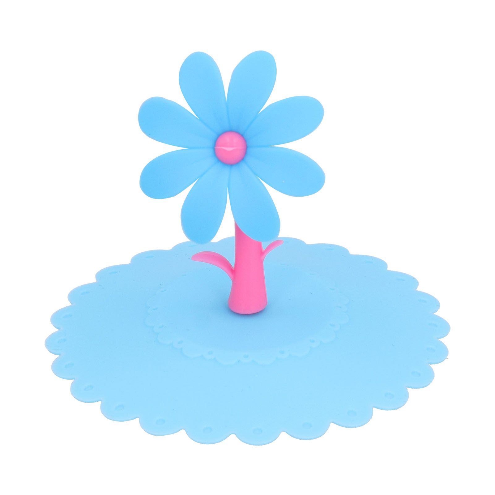 Silicone Lid Dustproof Hot and Cold Beverage Cup Cover with Flower Shape view 2