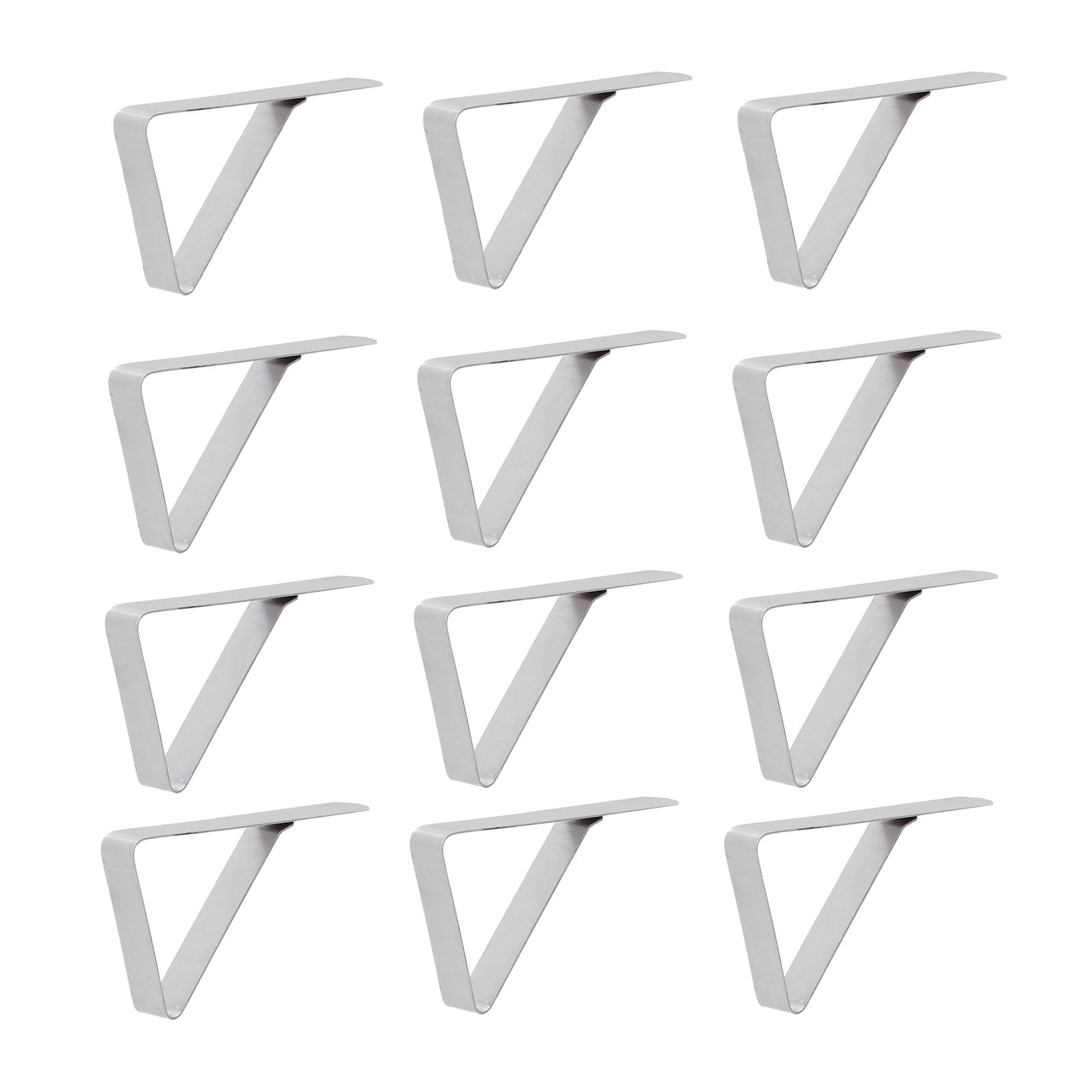 12Pcs Tablecloth Clip Stainless Steel Triangle Tablecloth Garden Dining Table view 4