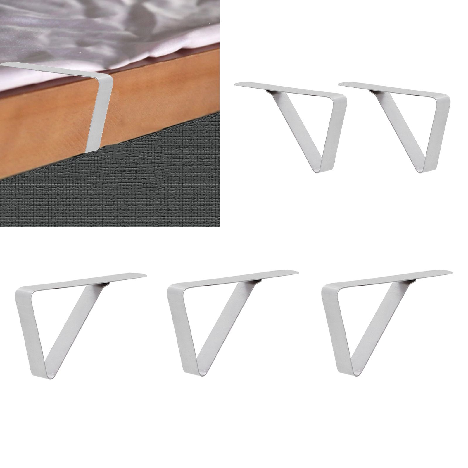 12Pcs Tablecloth Clip Stainless Steel Triangle Tablecloth Garden Dining Table view 12