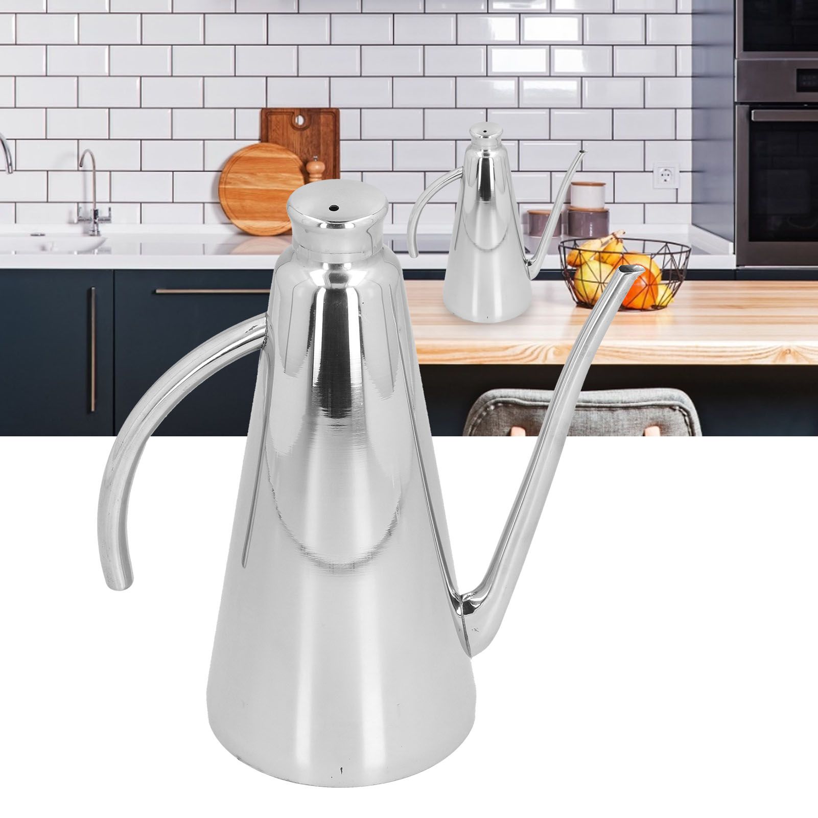 Stainless Steel Oil Can Leakproof Easy to Use and Clean Household Oil and view 11