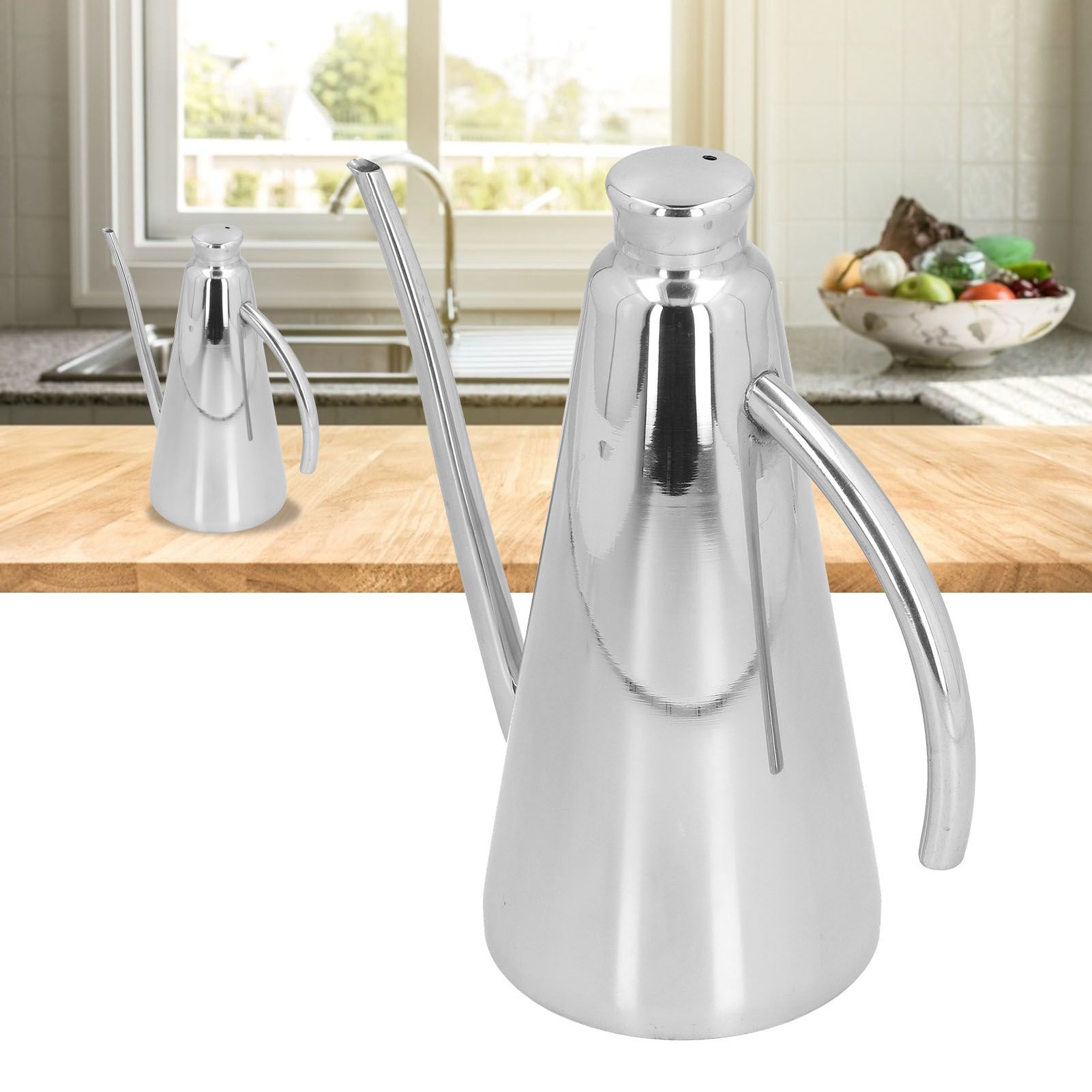 Stainless Steel Oil Can Leakproof Easy to Use and Clean Household Oil and view 12
