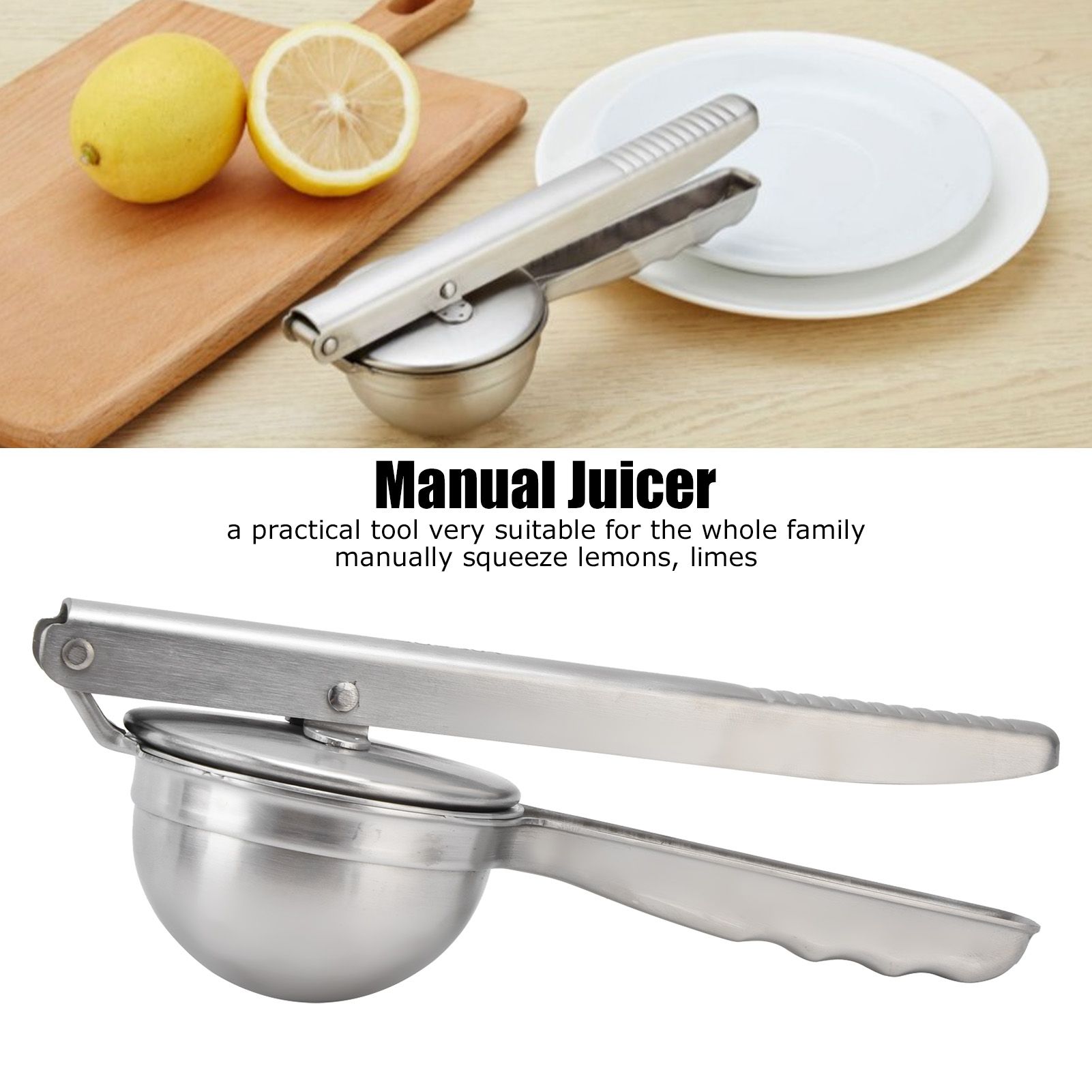 Stainless Steel Lemon Squeezer Anticorrosive Durable Portable Manual Citrus view 15