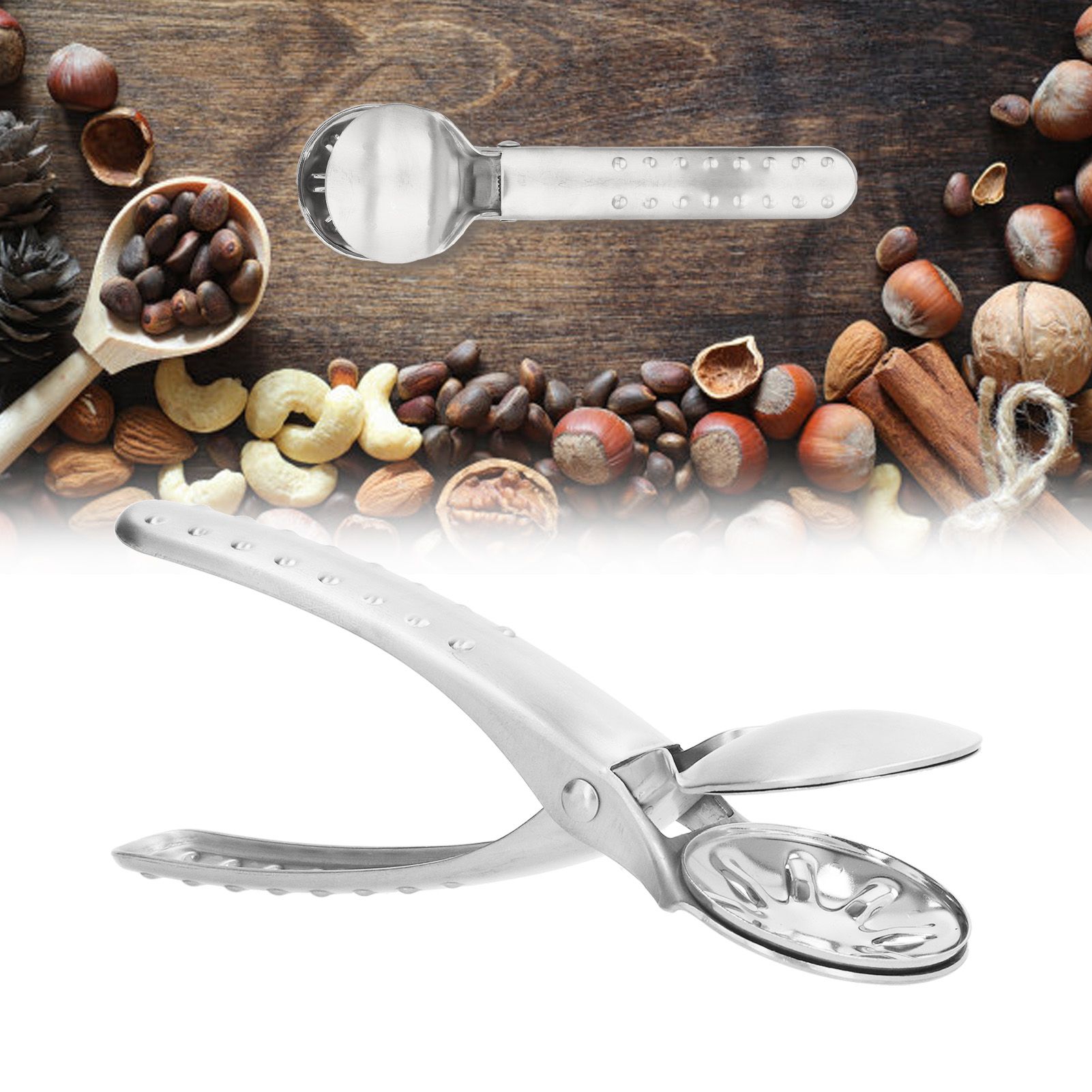 Stainless Steel Nutcracker Chestnut Clip Metal Multifunctional Nut Opener view 11