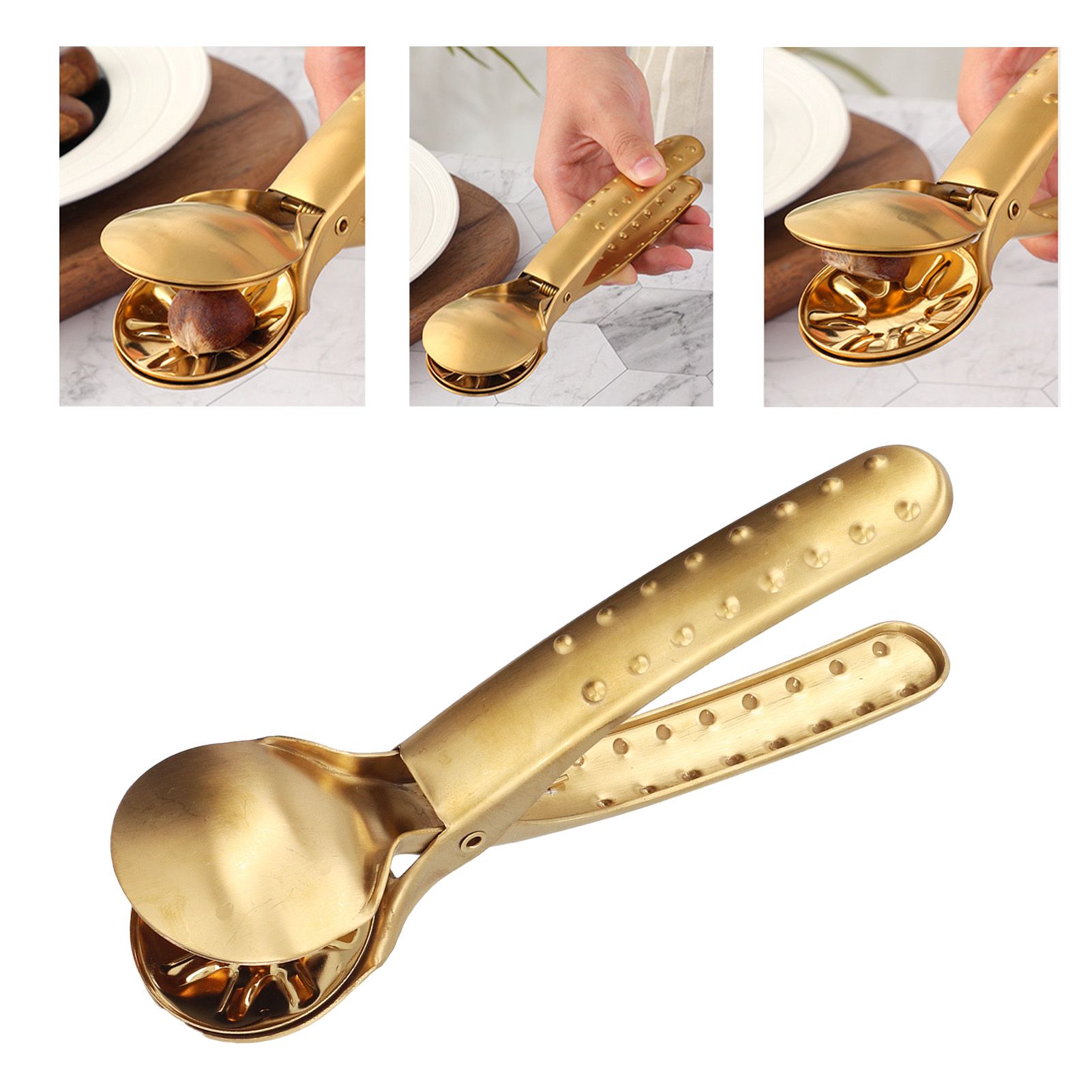 Stainless Steel Nutcracker Chestnut Clip Metal Multifunctional Nut Opener view 12