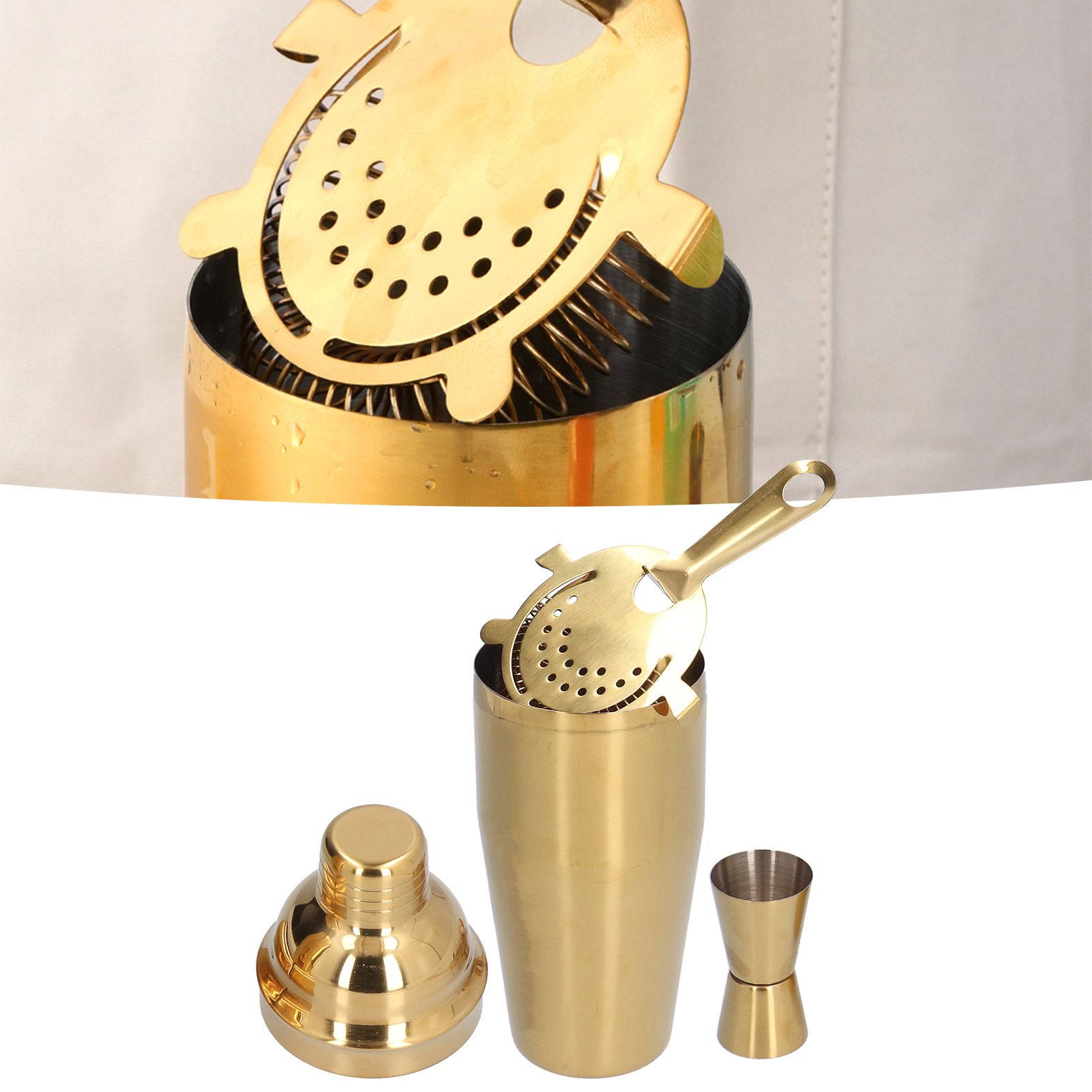 Cocktail Set Fashionable 750ml Stainless Steel Barware Tool Kit with Strainer view 11
