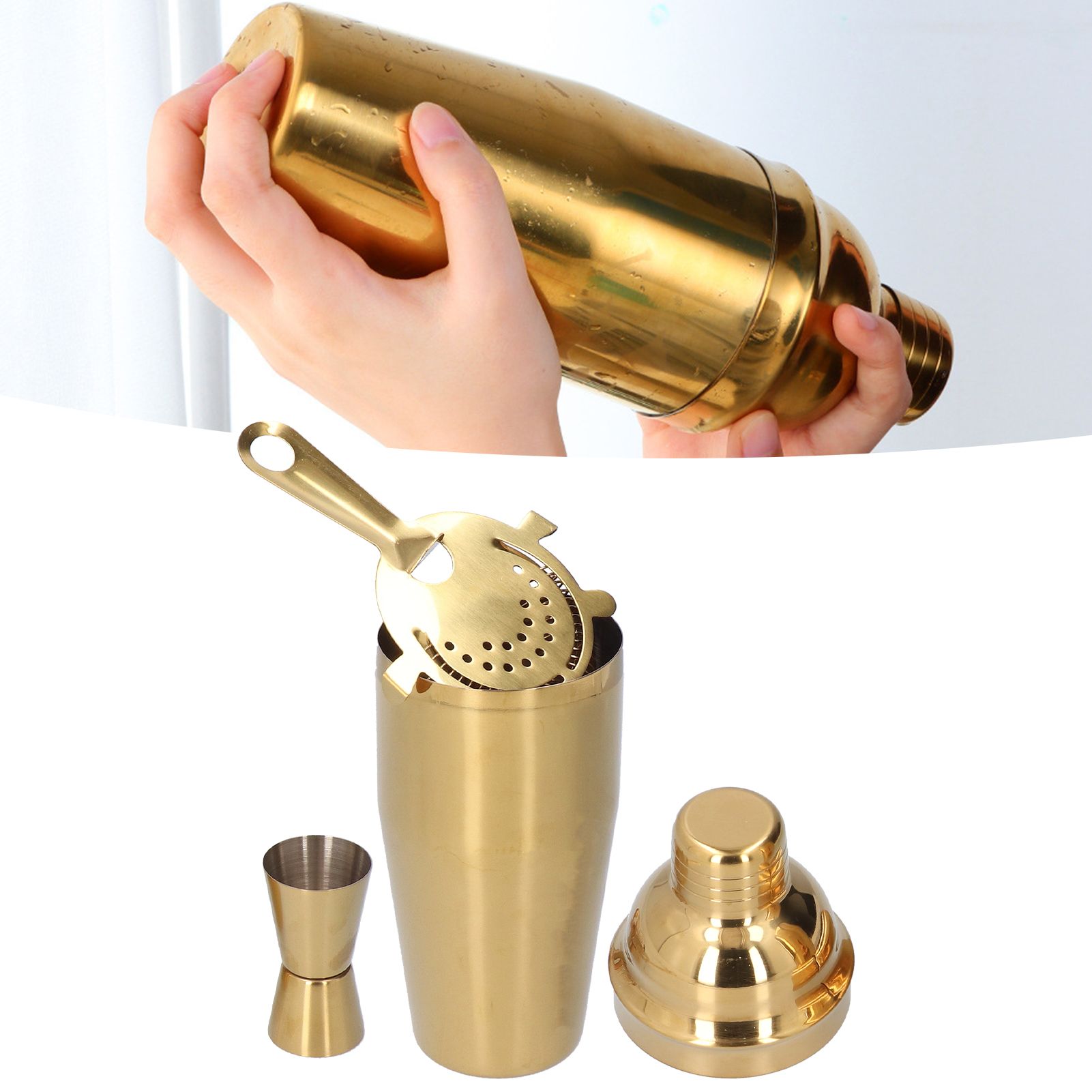 Cocktail Set Fashionable 750ml Stainless Steel Barware Tool Kit with Strainer view 12