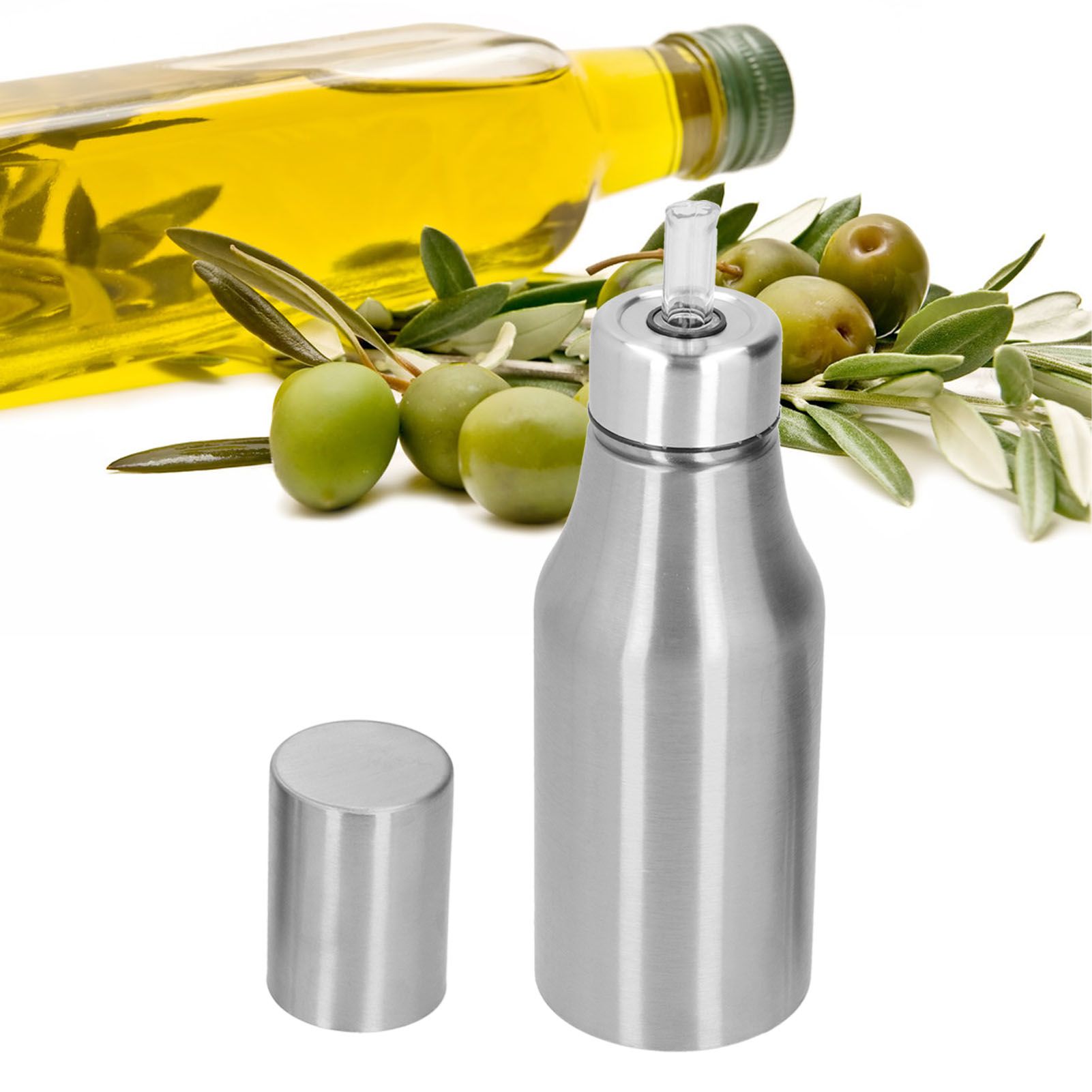 Stainless Steel Olive Oil Dispenser 500ML Leak Proof Dust Proof Kitchen Olive view 12