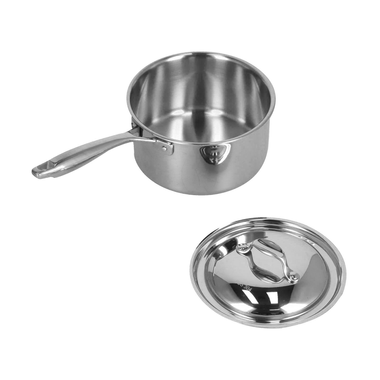 Sauce Pan 304 Stainless Steel Anti Slip Multipurpose Thicken Milk Pot with Lid view 8