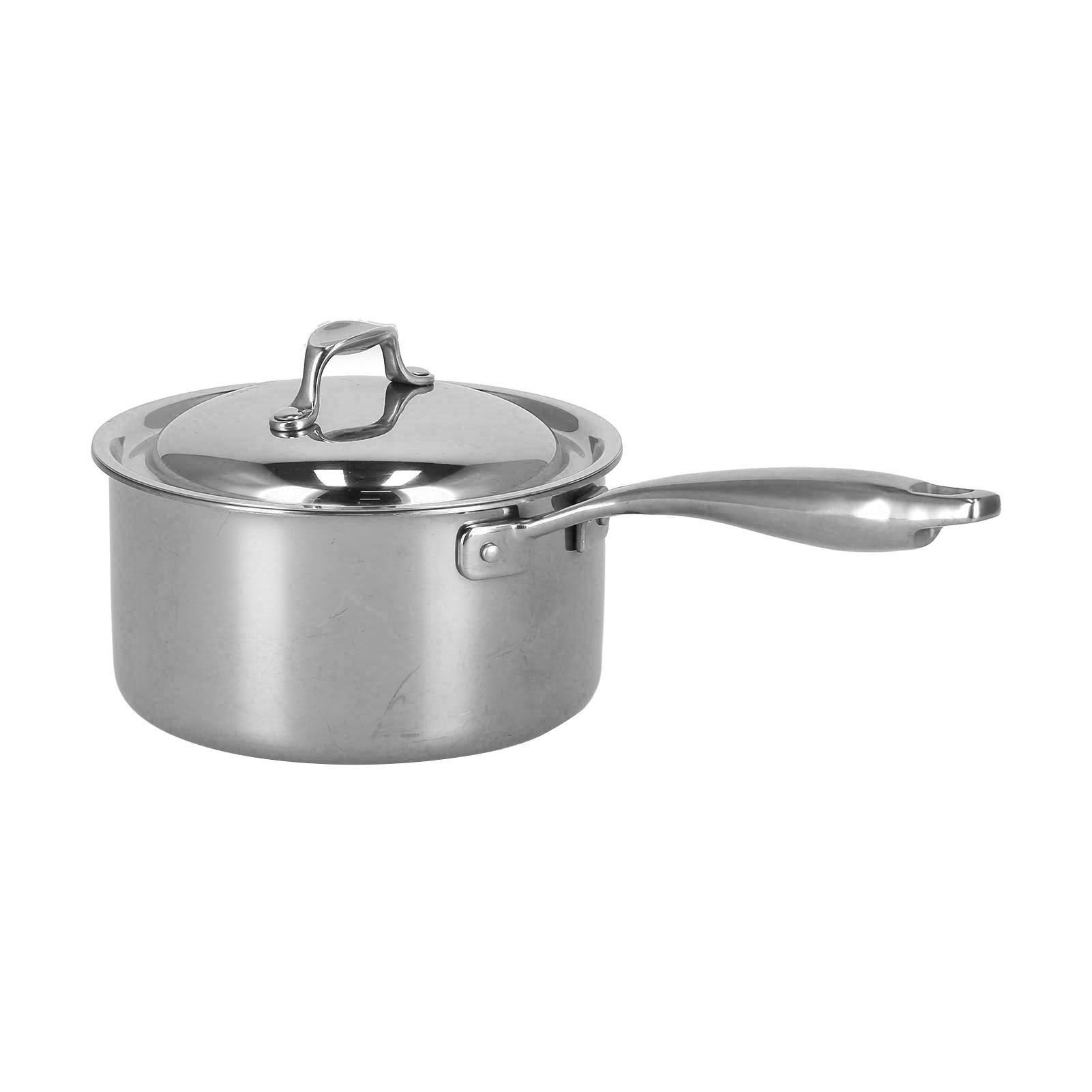 Sauce Pan 304 Stainless Steel Anti Slip Multipurpose Thicken Milk Pot with Lid view 10