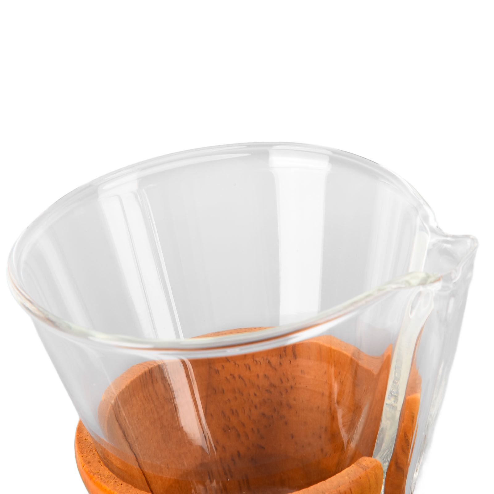 550ml Pour Over Coffee Dripper Bamboo Classic Heat Resistant Glass Coffee view 14