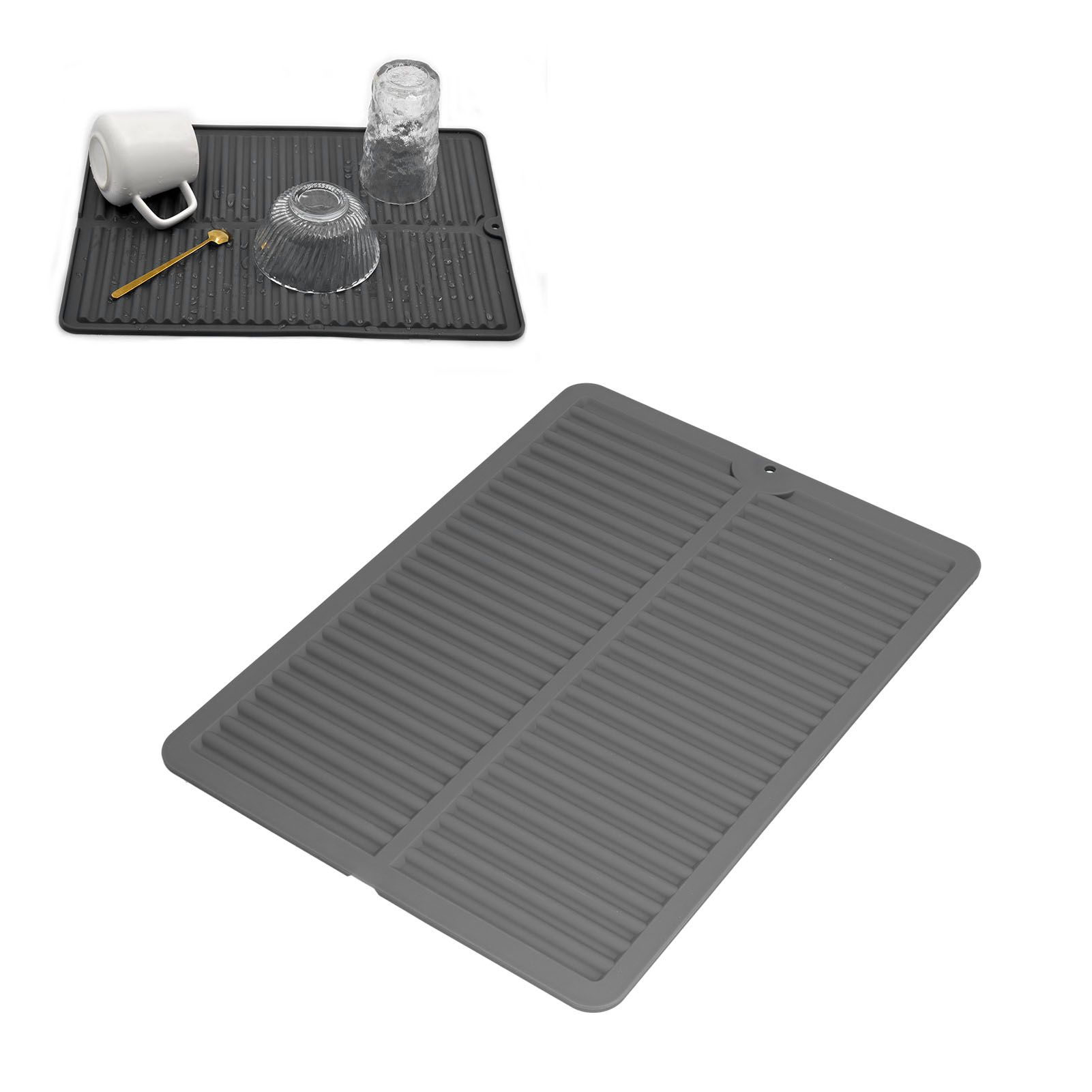 Dish Drying Mat Multiple Usage Silicone Kitchen Dish Draining Pad for Kitchen view 11