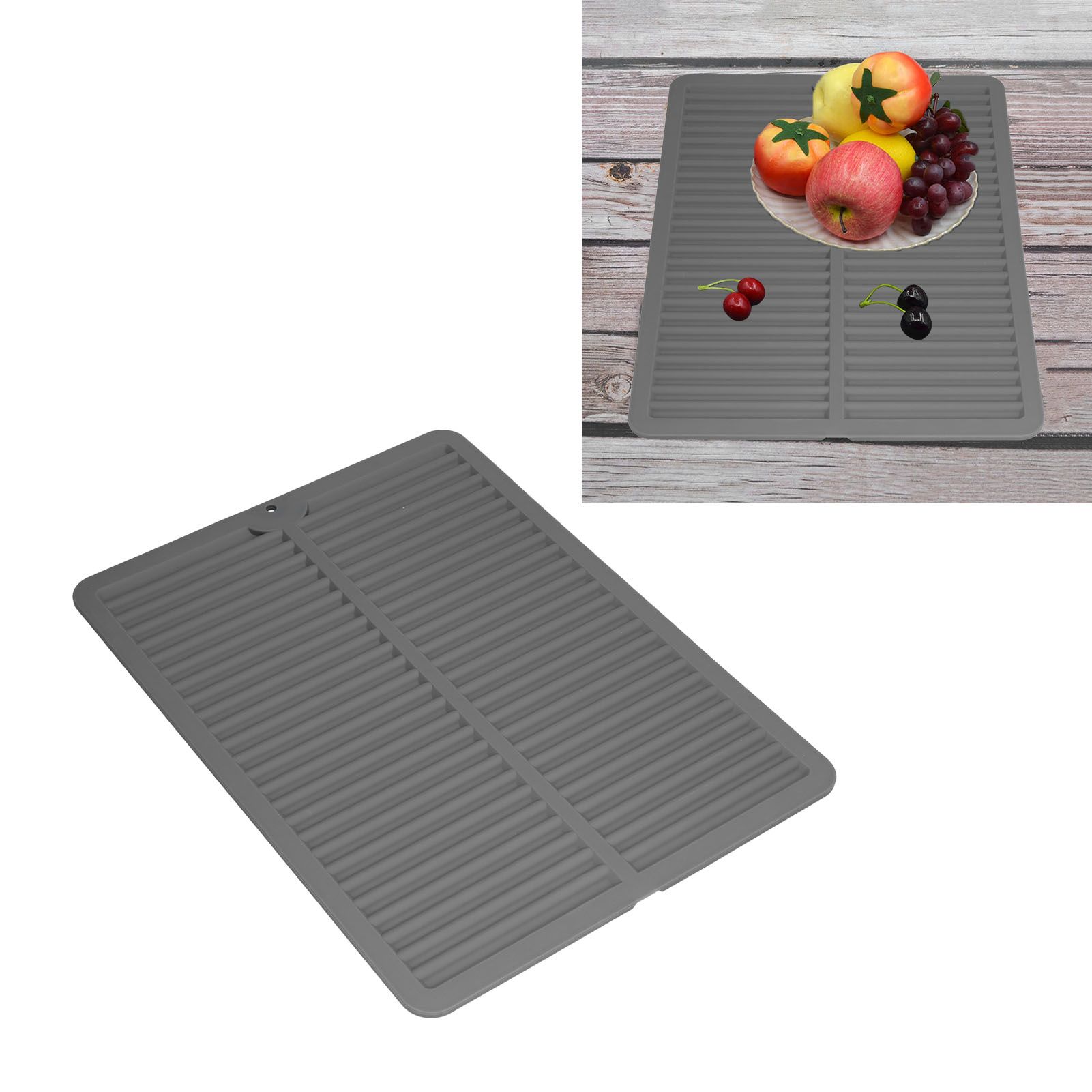 Dish Drying Mat Multiple Usage Silicone Kitchen Dish Draining Pad for Kitchen view 12