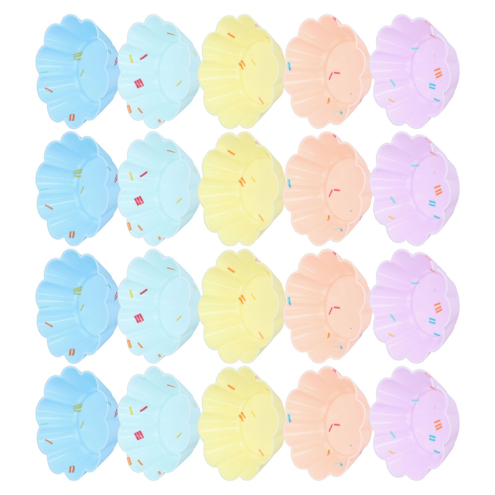 20Pcs Small Cake Cup Baking Mold Reusable Easy Clean Silicone Mini Cupcake view 2