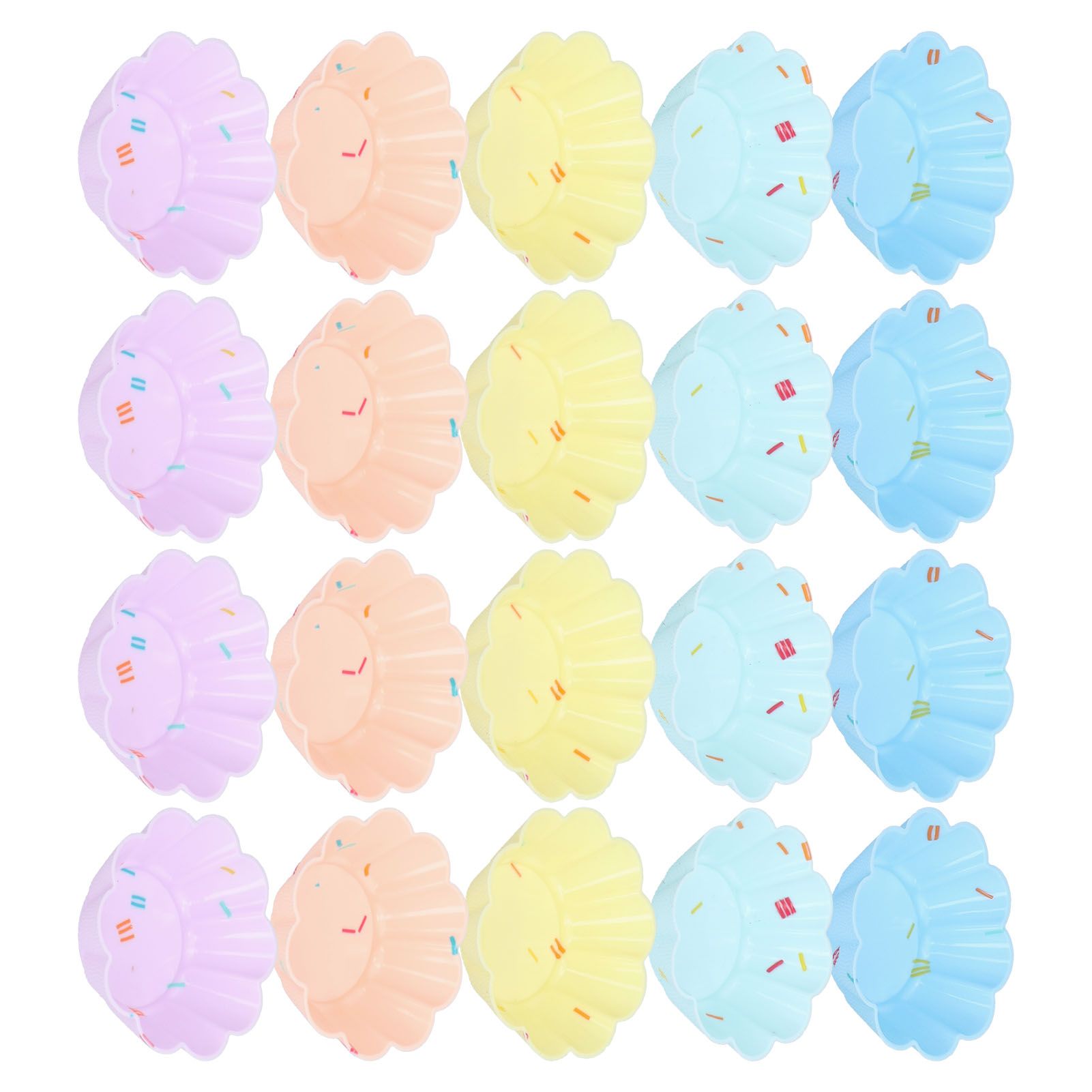 20Pcs Small Cake Cup Baking Mold Reusable Easy Clean Silicone Mini Cupcake view 3