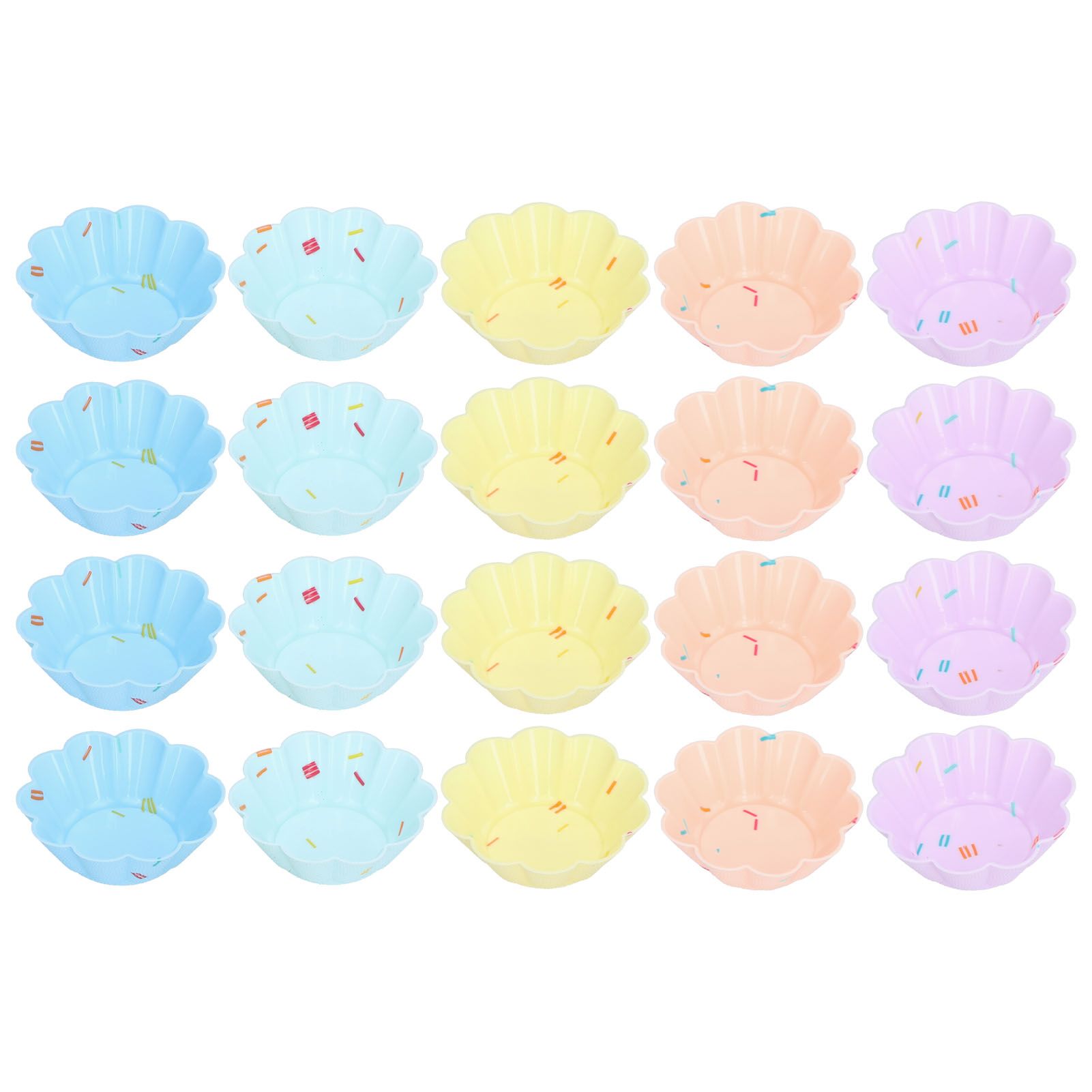 20Pcs Small Cake Cup Baking Mold Reusable Easy Clean Silicone Mini Cupcake view 4