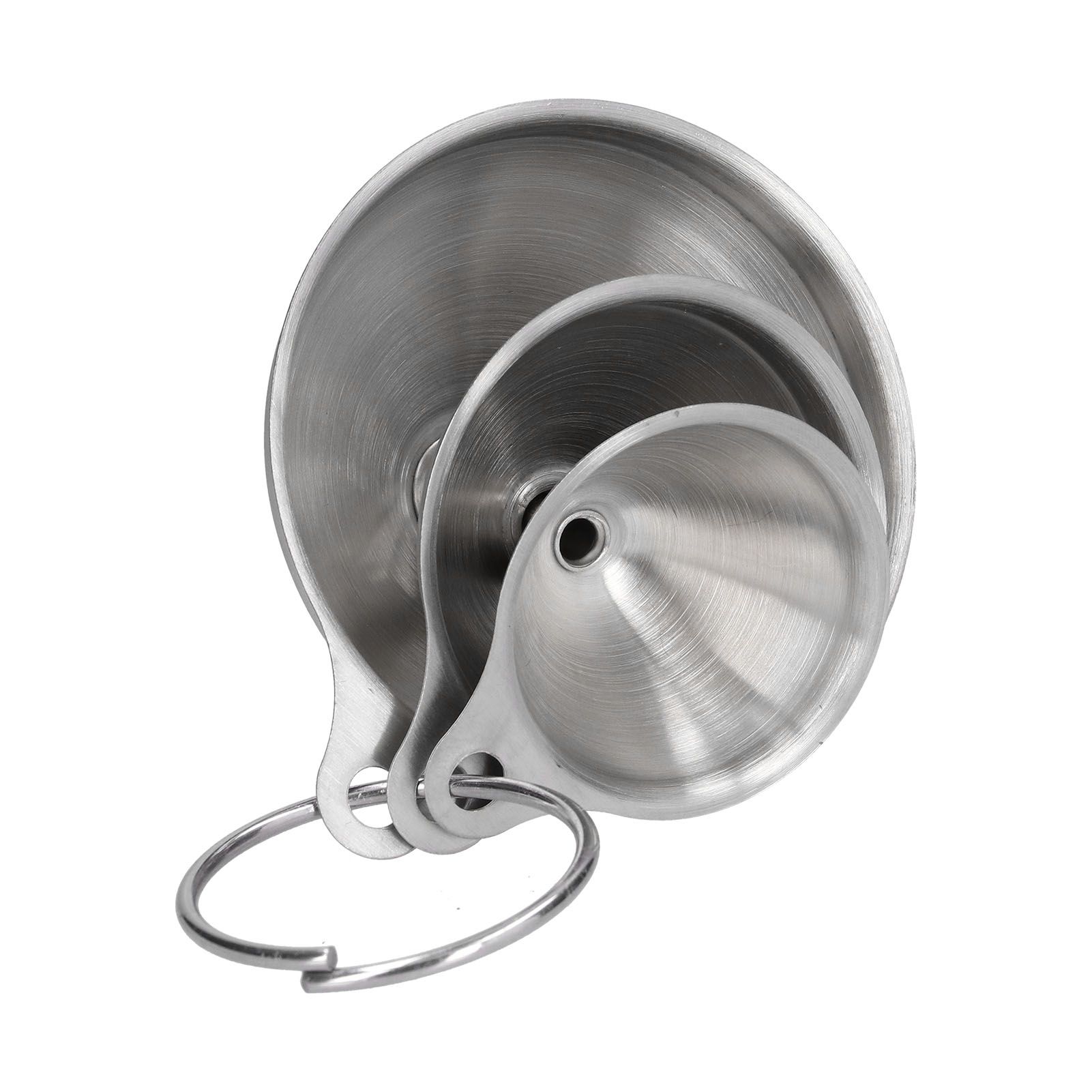 3Pcs Stainless Steel Funnel Filling Bottles Funnel Oil Leaking Separatory view 5