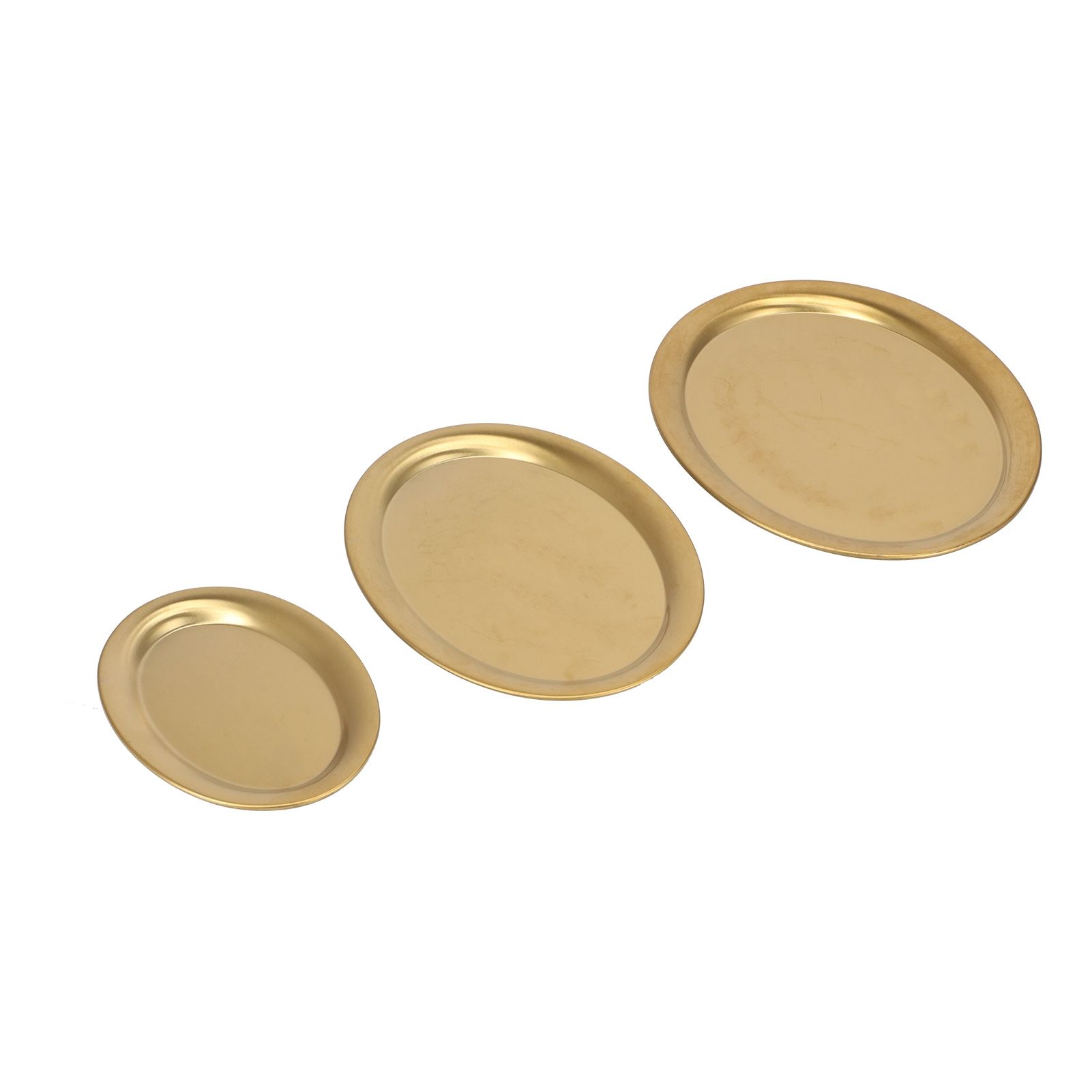 3pcs Stainless Steel Dessert Tray Mirror Polishing Process Snack Jewelry view 2