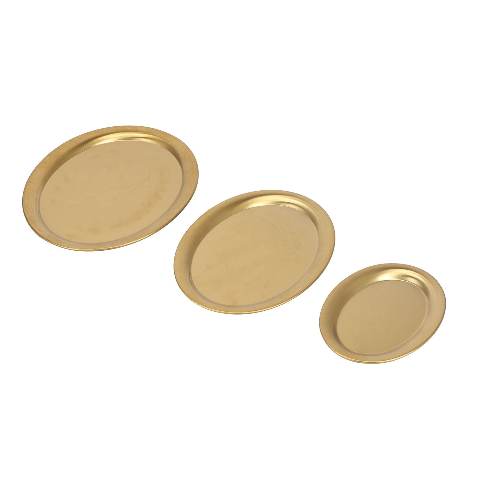 3pcs Stainless Steel Dessert Tray Mirror Polishing Process Snack Jewelry view 3
