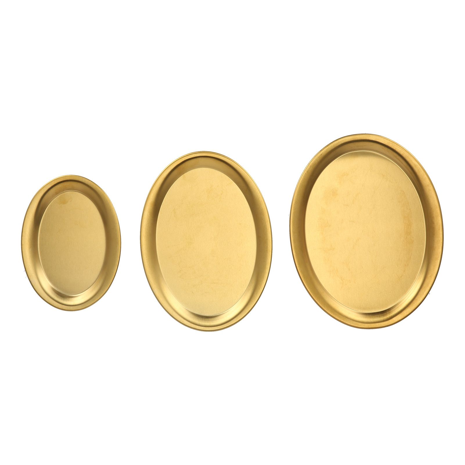 3pcs Stainless Steel Dessert Tray Mirror Polishing Process Snack Jewelry view 4