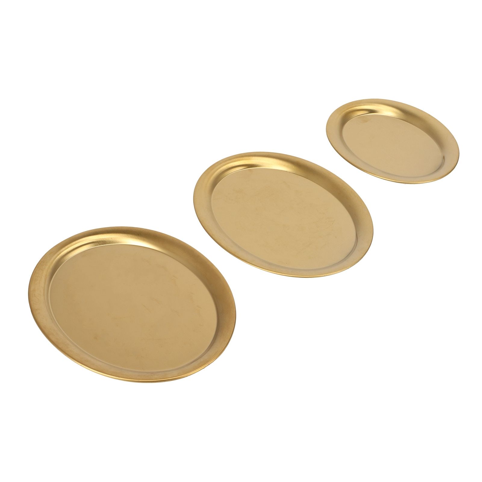 3pcs Stainless Steel Dessert Tray Mirror Polishing Process Snack Jewelry view 5