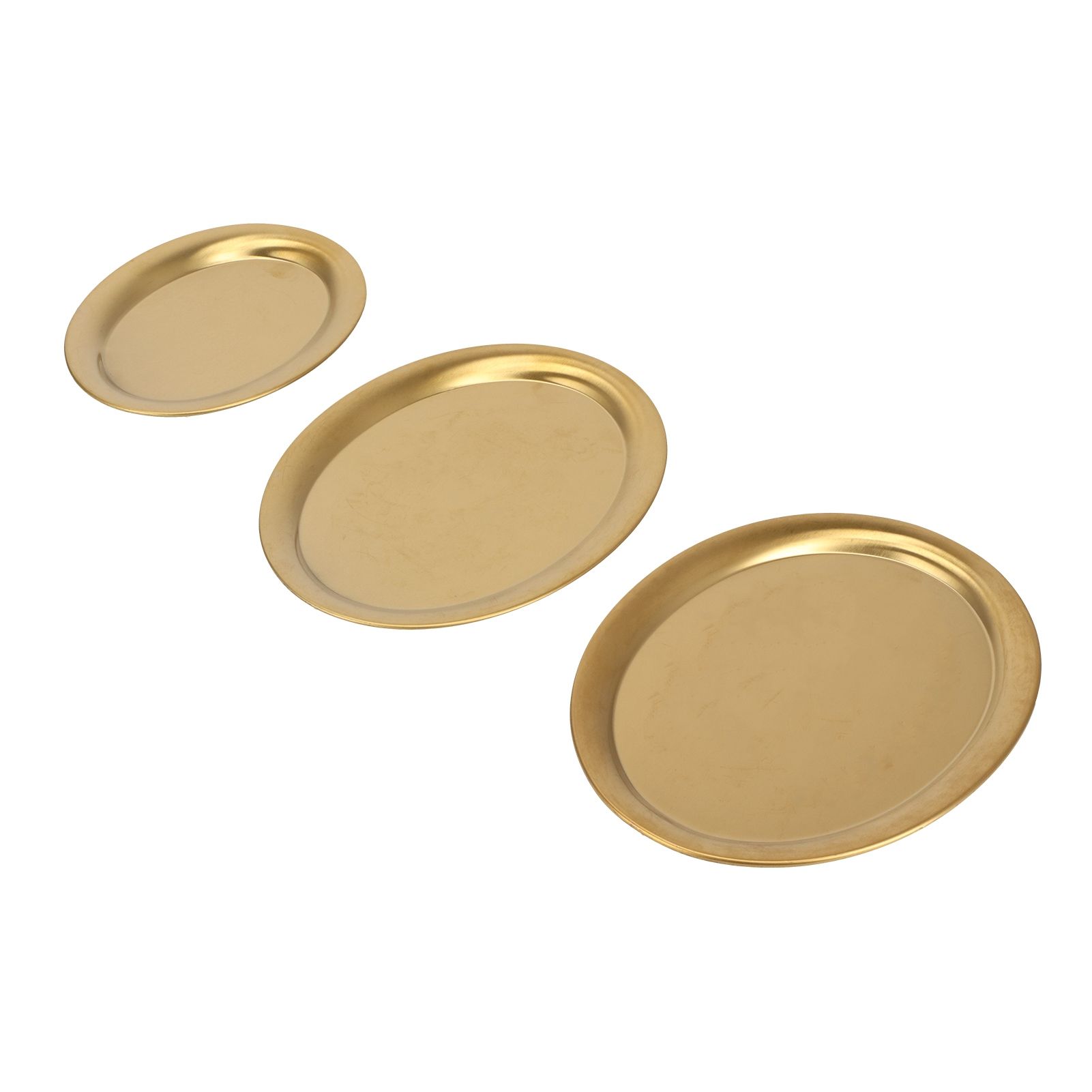 3pcs Stainless Steel Dessert Tray Mirror Polishing Process Snack Jewelry view 6