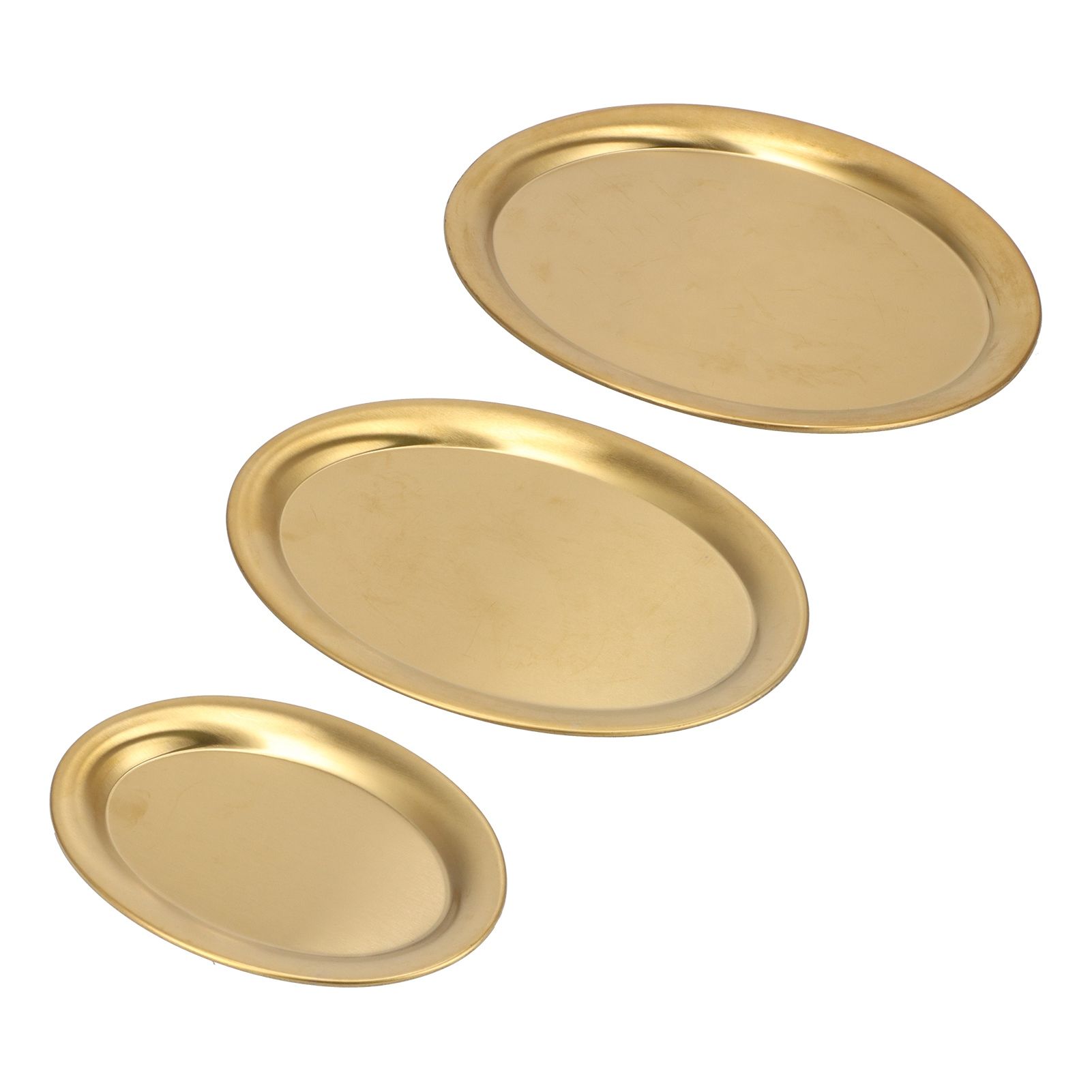 3pcs Stainless Steel Dessert Tray Mirror Polishing Process Snack Jewelry view 7