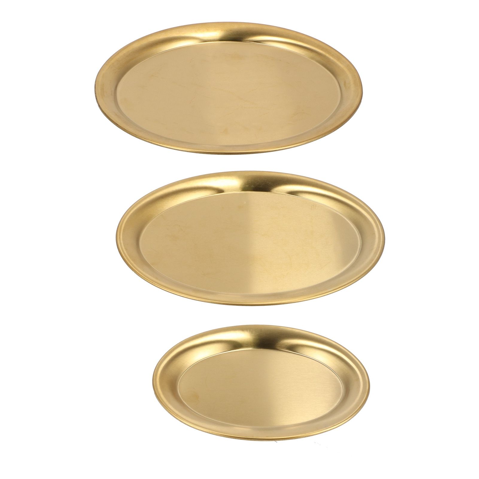 3pcs Stainless Steel Dessert Tray Mirror Polishing Process Snack Jewelry view 8