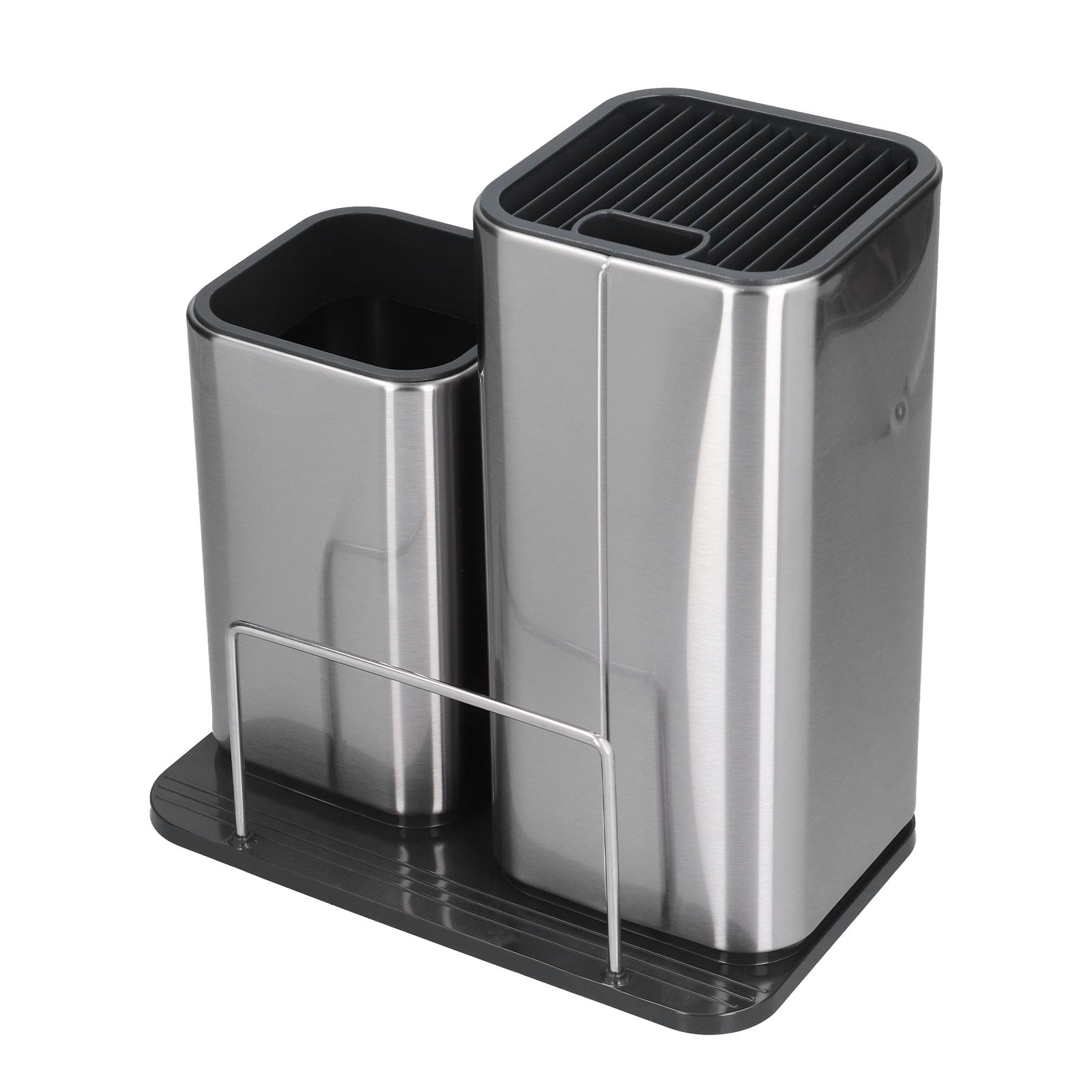 2 in 1 Knife Holder with Cutting Board Organizer Stainless Steel Kitchen view 2