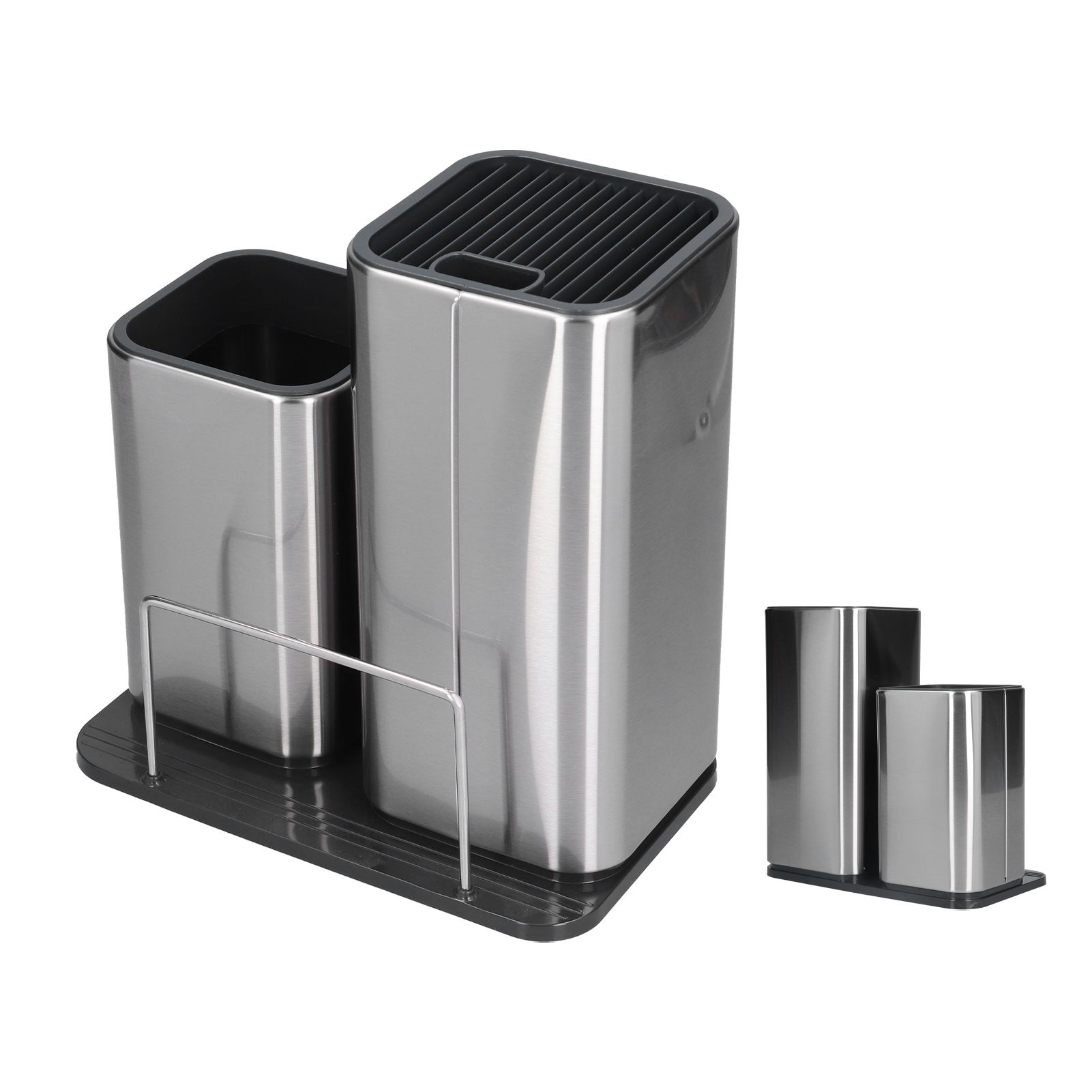 2 in 1 Knife Holder with Cutting Board Organizer Stainless Steel Kitchen view 9