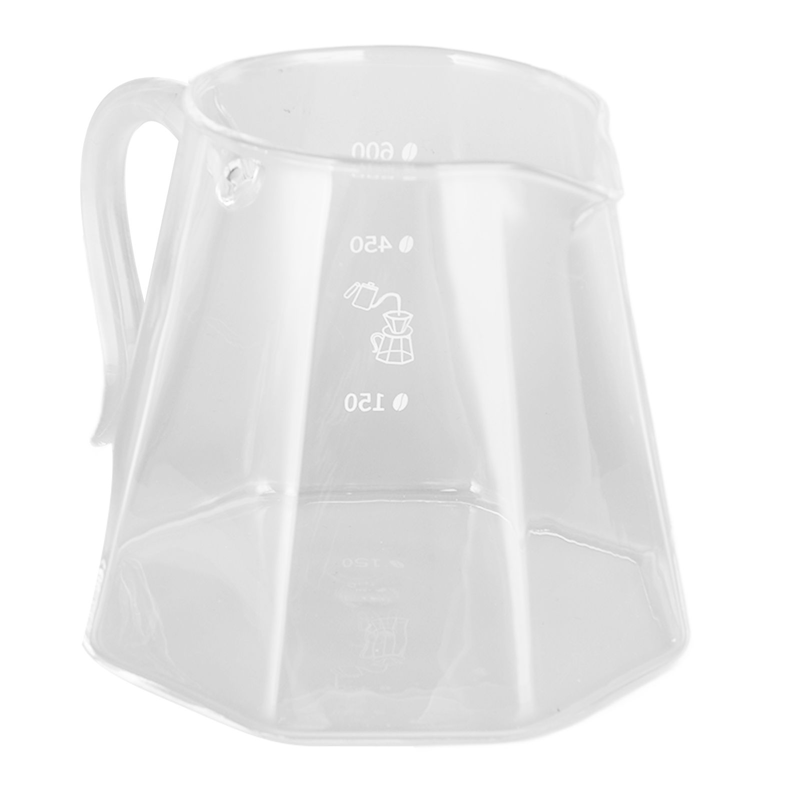 600ml Hand Drip Coffee Glass Cup with Unique Eagle Beak Handles for Making Coffee view 6
