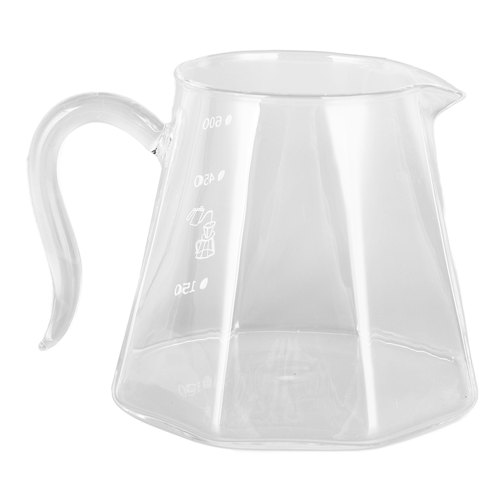 600ml Hand Drip Coffee Glass Cup with Unique Eagle Beak Handles for Making Coffee view 8