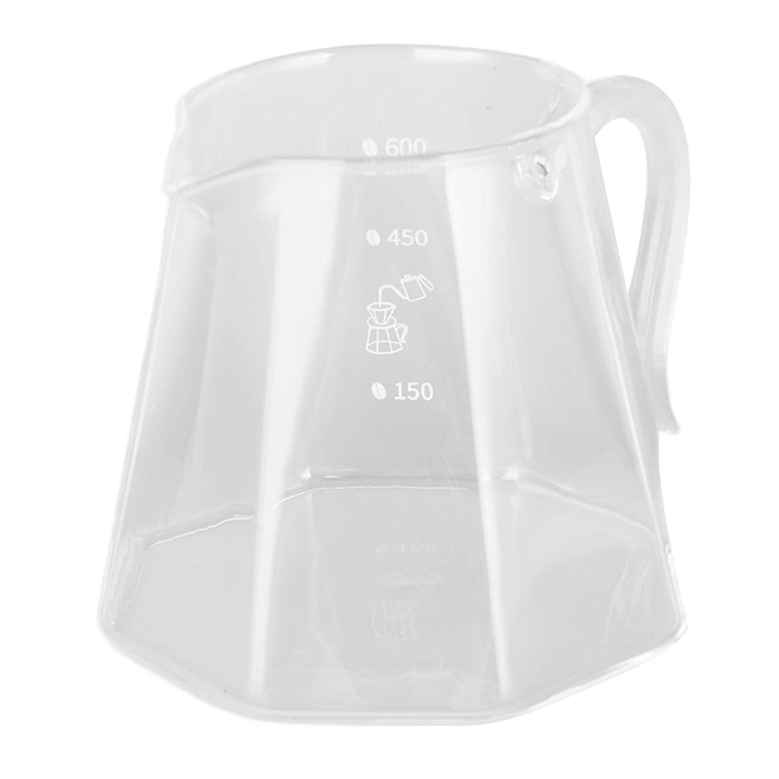 600ml Hand Drip Coffee Glass Cup with Unique Eagle Beak Handles for Making Coffee view 9