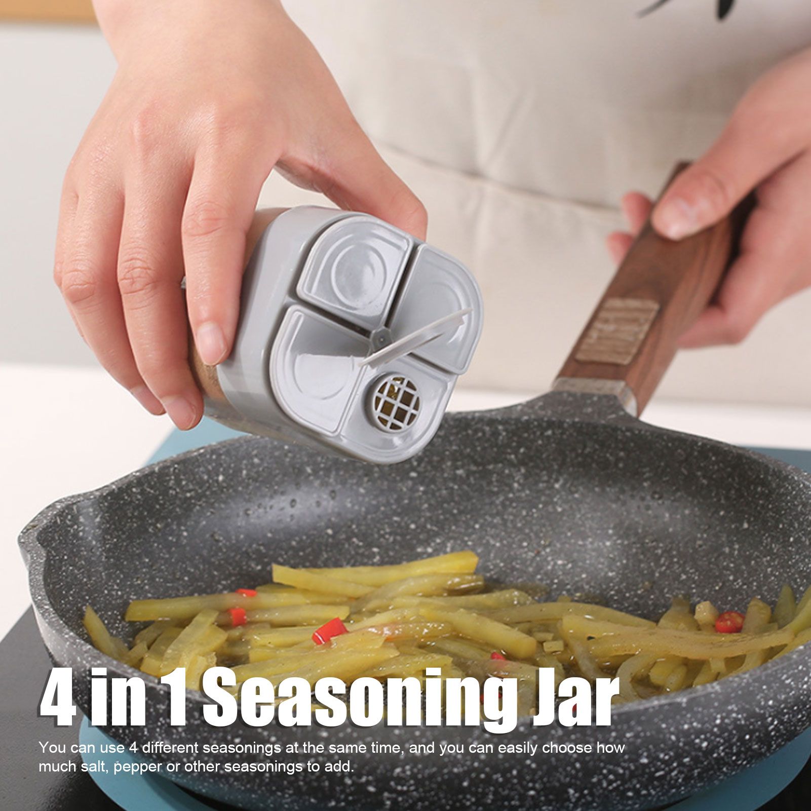 5pcs 4 in 1 Spice Container Seasoning Spice Shaker with Sealed Lid for Home view 15