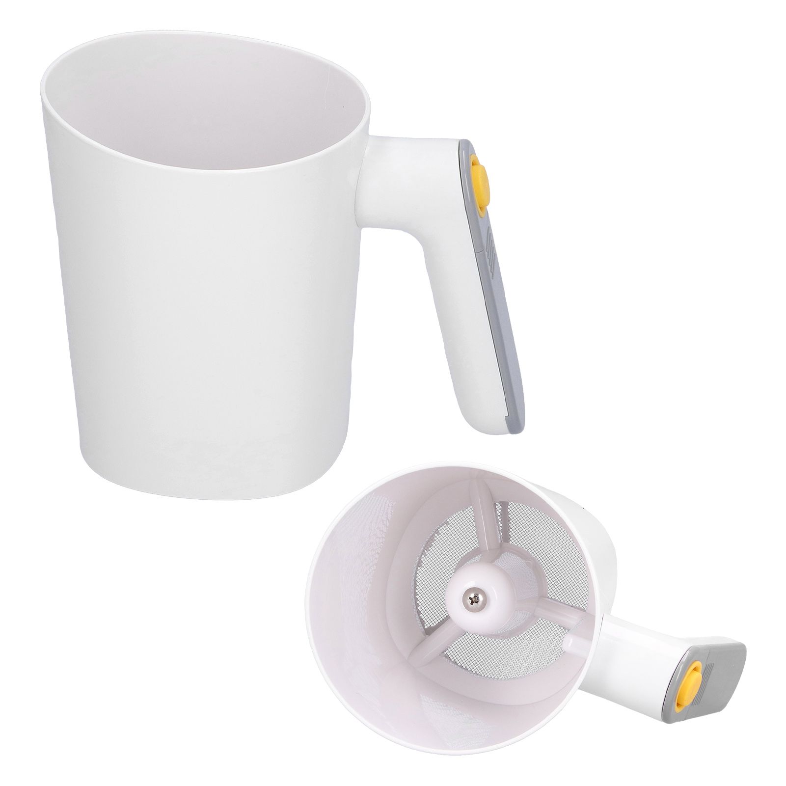 Flour Sieve 2 Using Modes Handheld Electric Cup Shape White Powder Sieve for view 10